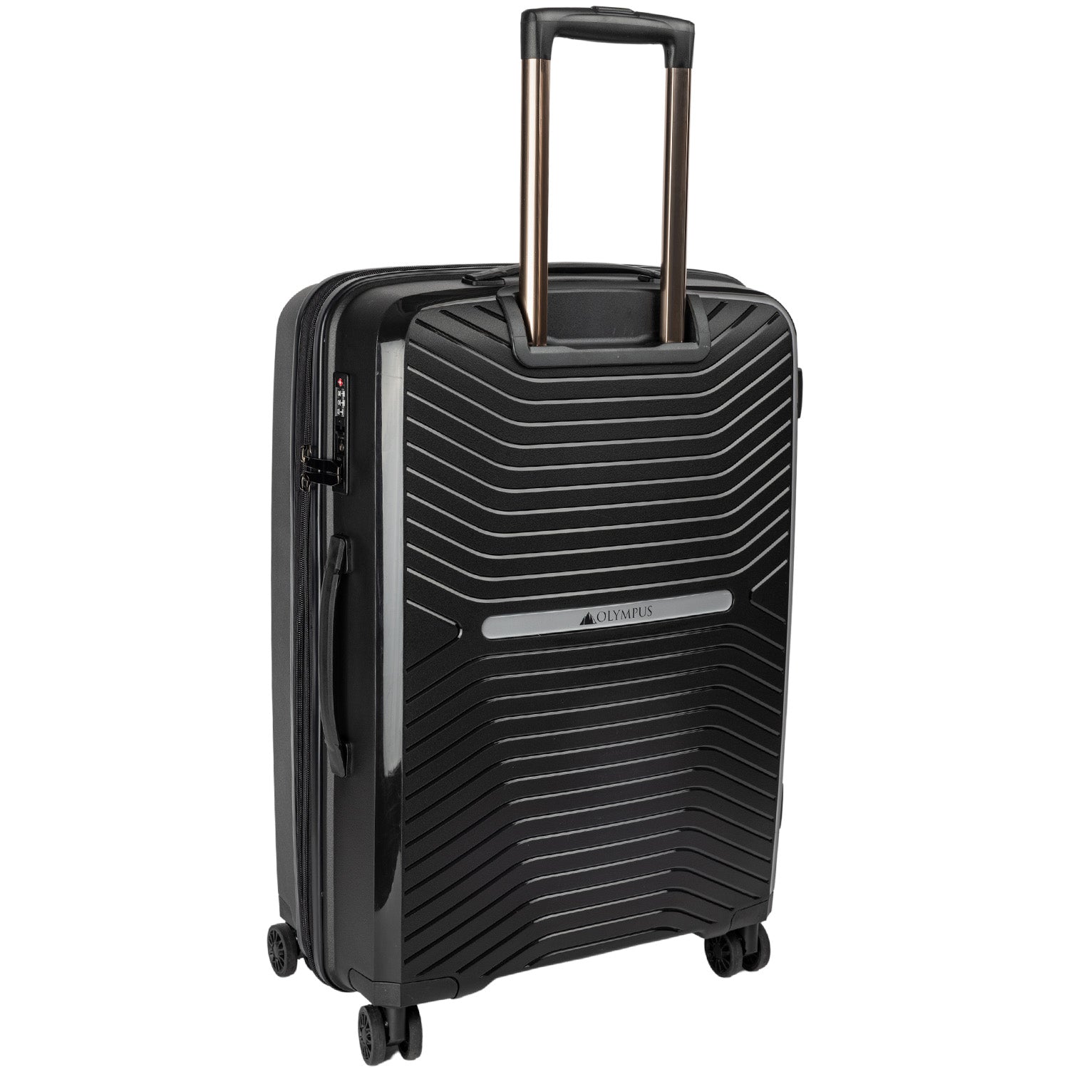 Olympus 3PC Astra Luggage Set Hard Shell Suitcase - Obsidian Black-Home & Garden-PEROZ Accessories