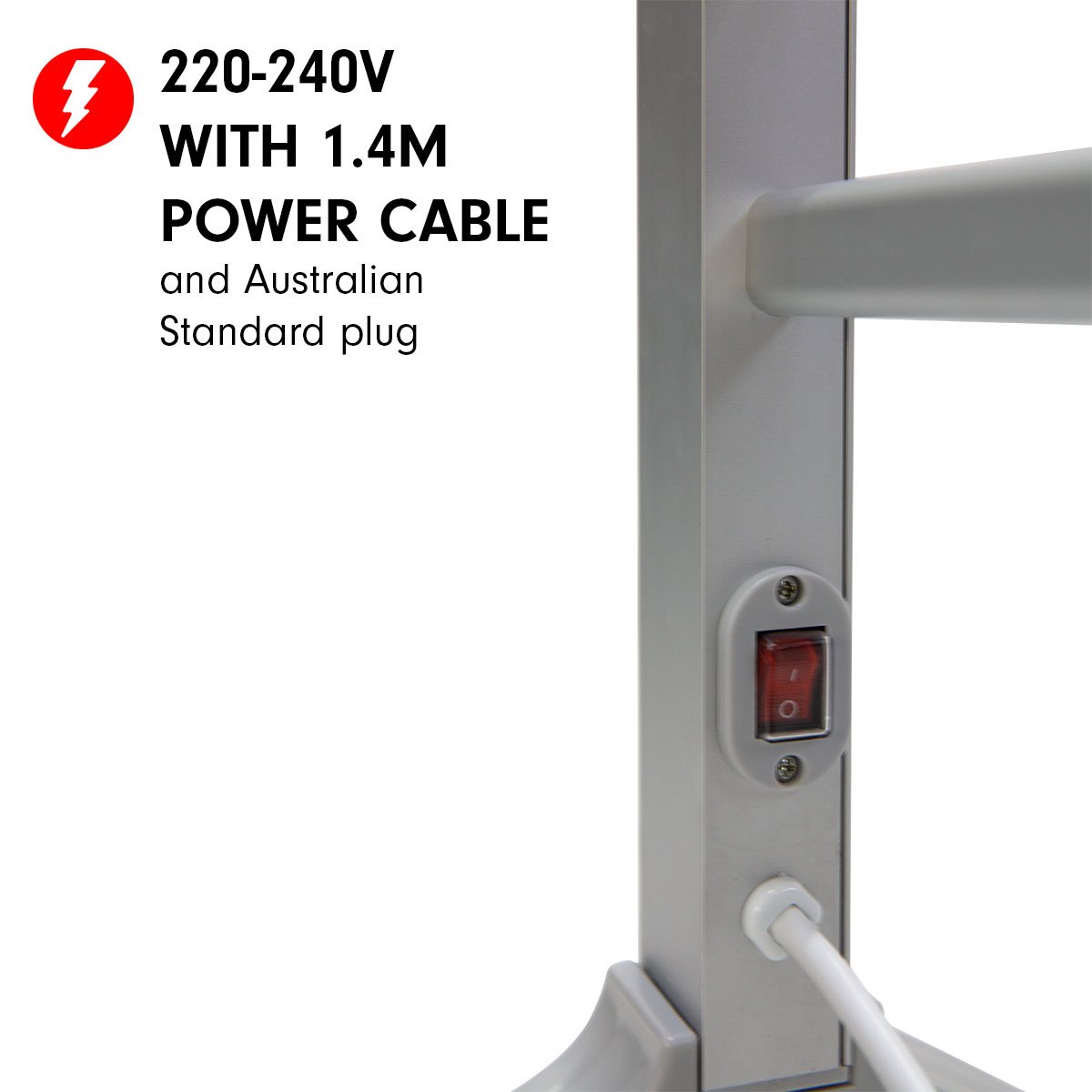 Pronti Heated Towel Rack Electric Bathroom Towel Rails Warmer Ev-60 -silver-Home & Garden > Bathroom Accessories-PEROZ Accessories