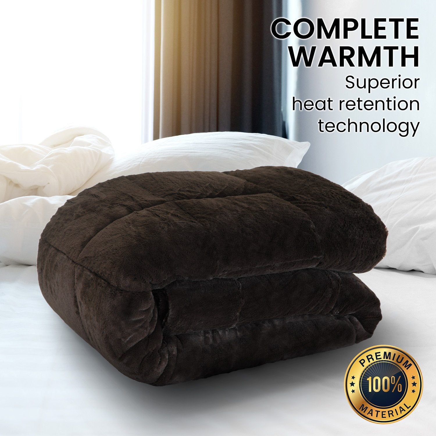 Laura Hill Faux Mink Comforter Quilt Doona Duvet 800GSM - King-Home & Garden > Bedding-PEROZ Accessories