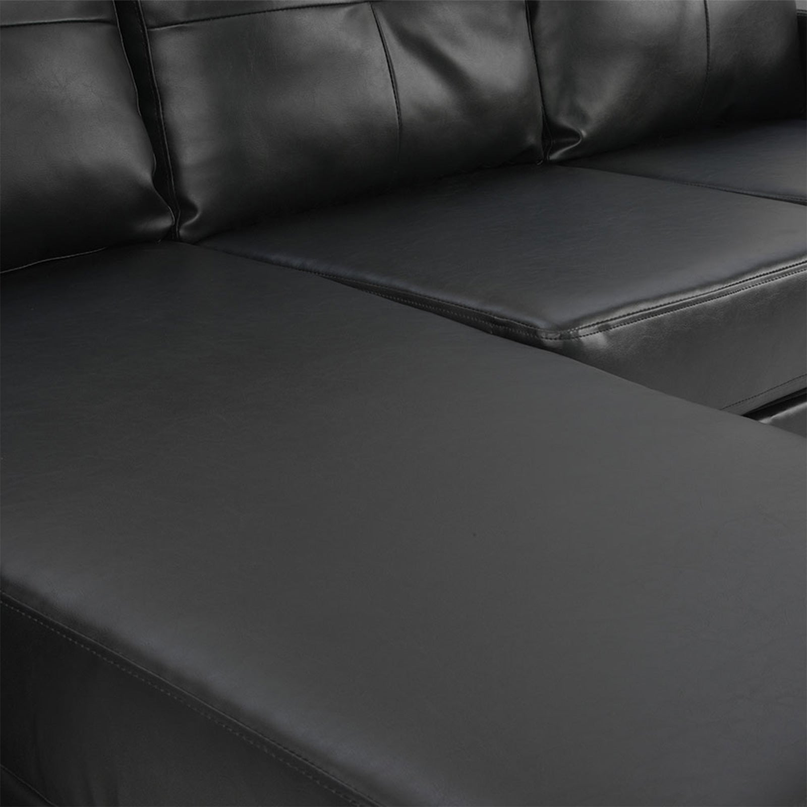 Sarantino Corner Sofa Lounge Couch Modular Furniture Chair Home Pu Leather Chaise White L Shape-Furniture > Sofas-PEROZ Accessories