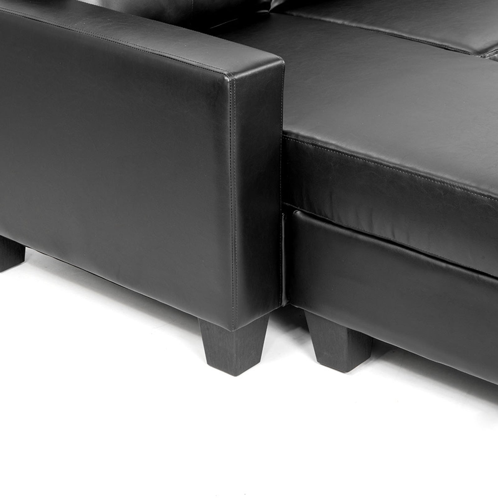 Sarantino Corner Sofa Lounge Couch Modular Furniture Chair Home Pu Leather Chaise White L Shape-Furniture > Sofas-PEROZ Accessories