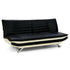 Sarantino Bronx Sofa Bed Faux Leather Lounge Couch Futon Furniture Adjustable Suite Black-Furniture > Sofas-PEROZ Accessories