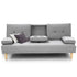 Sarantino Rochester Linen Fabric Sofa Bed Lounge Couch Futon Furniture Suite - Light Grey-Furniture > Sofas-PEROZ Accessories