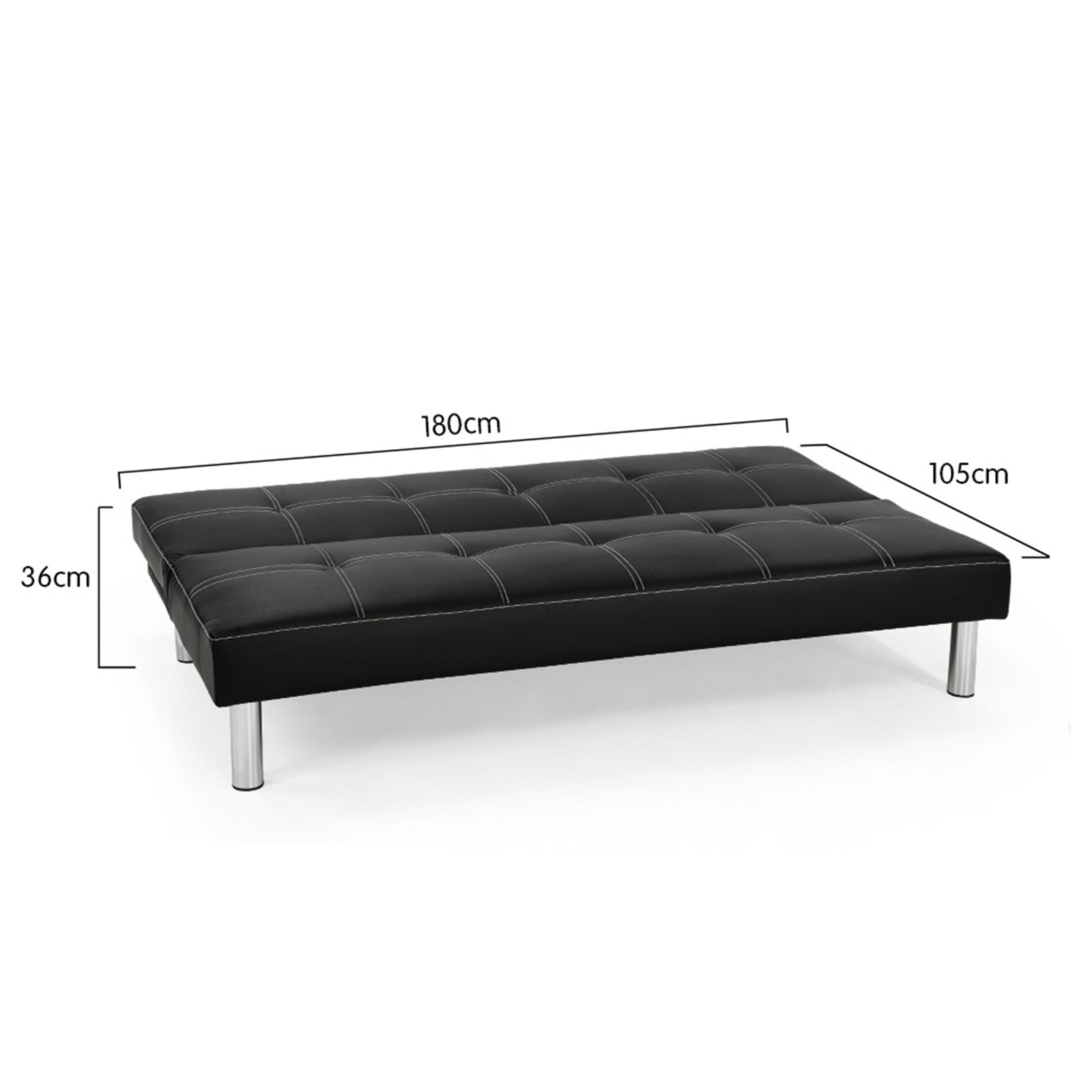 Sarantino Chelsea Sofa Bed Faux Leather Lounge Couch Futon Furniture Modular Suite-Furniture > Sofas-PEROZ Accessories