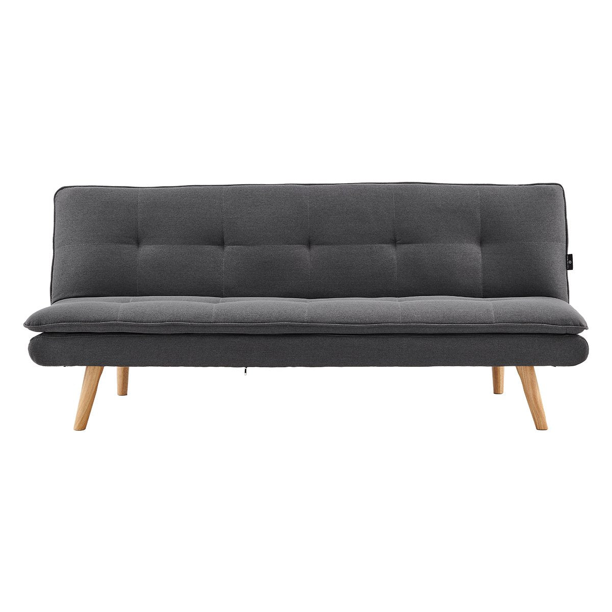 Sarantino 3 Seater Linen Sofa Bed Couch Lounge Futon - Dark Grey-Furniture > Sofas-PEROZ Accessories