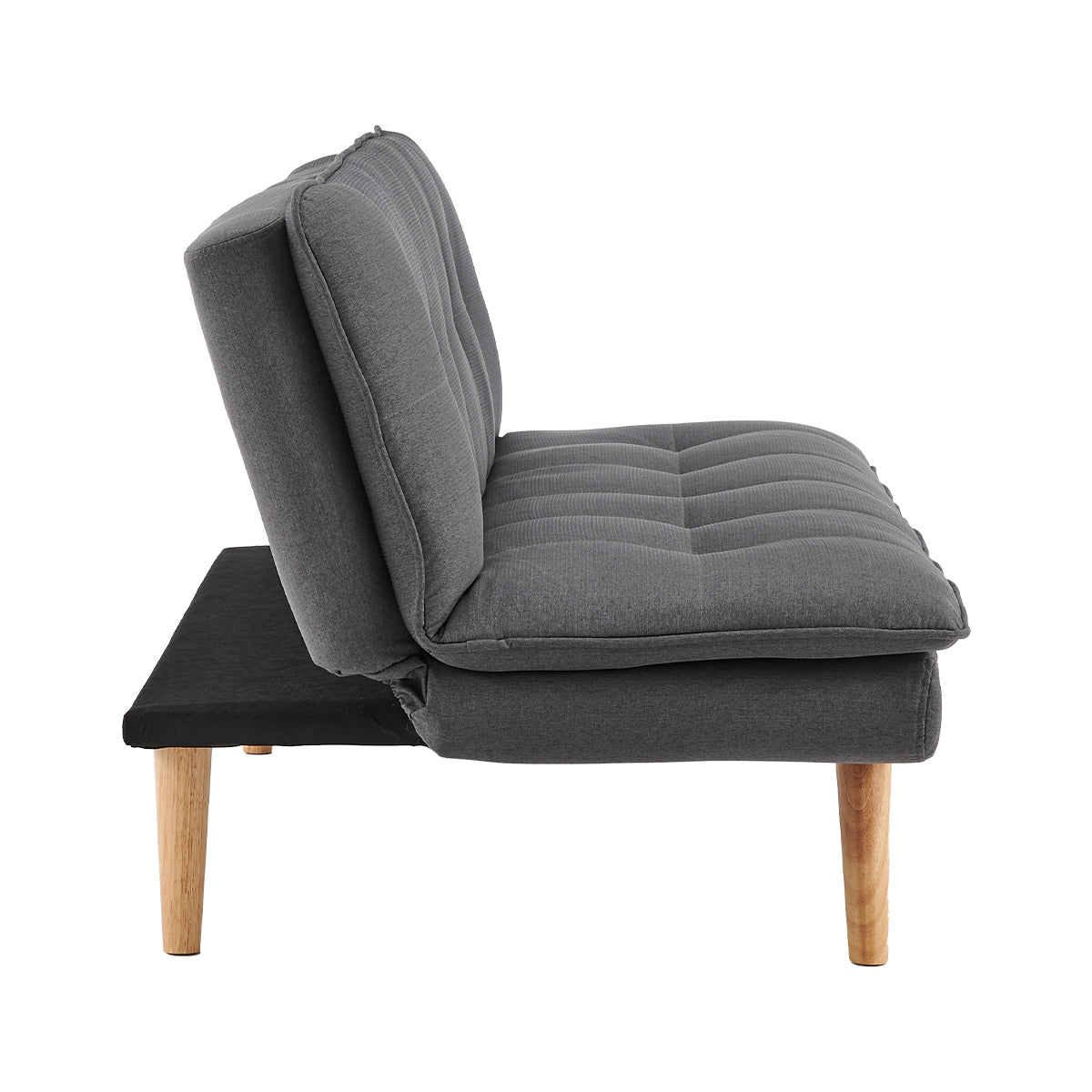 Sarantino 3 Seater Linen Sofa Bed Couch Lounge Futon - Dark Grey-Furniture > Sofas-PEROZ Accessories