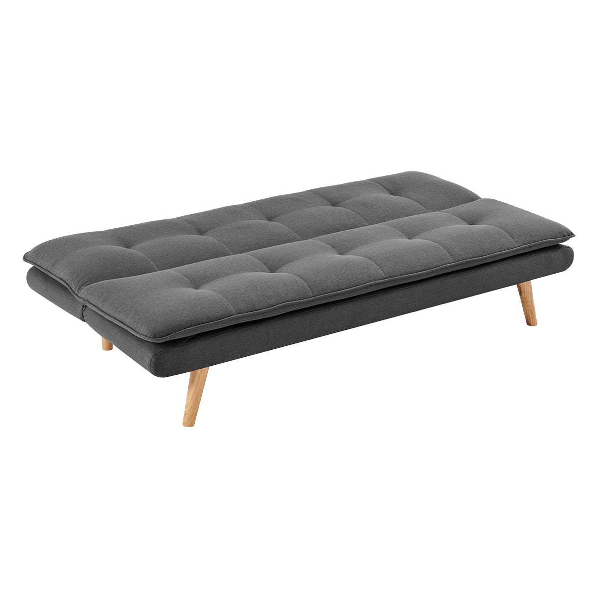 Sarantino 3 Seater Linen Sofa Bed Couch Lounge Futon - Dark Grey-Furniture > Sofas-PEROZ Accessories