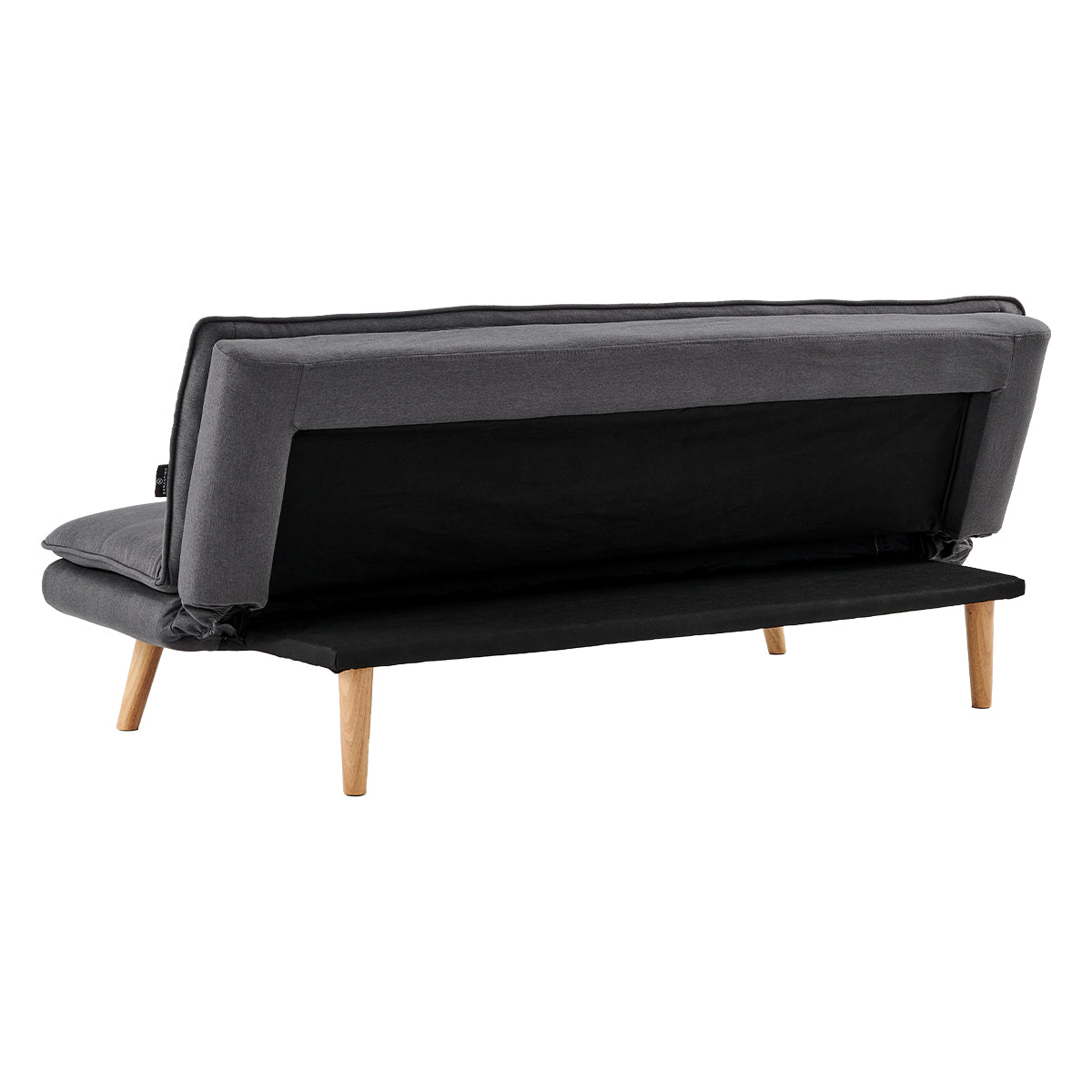 Sarantino 3 Seater Linen Sofa Bed Couch Lounge Futon - Dark Grey-Furniture > Sofas-PEROZ Accessories