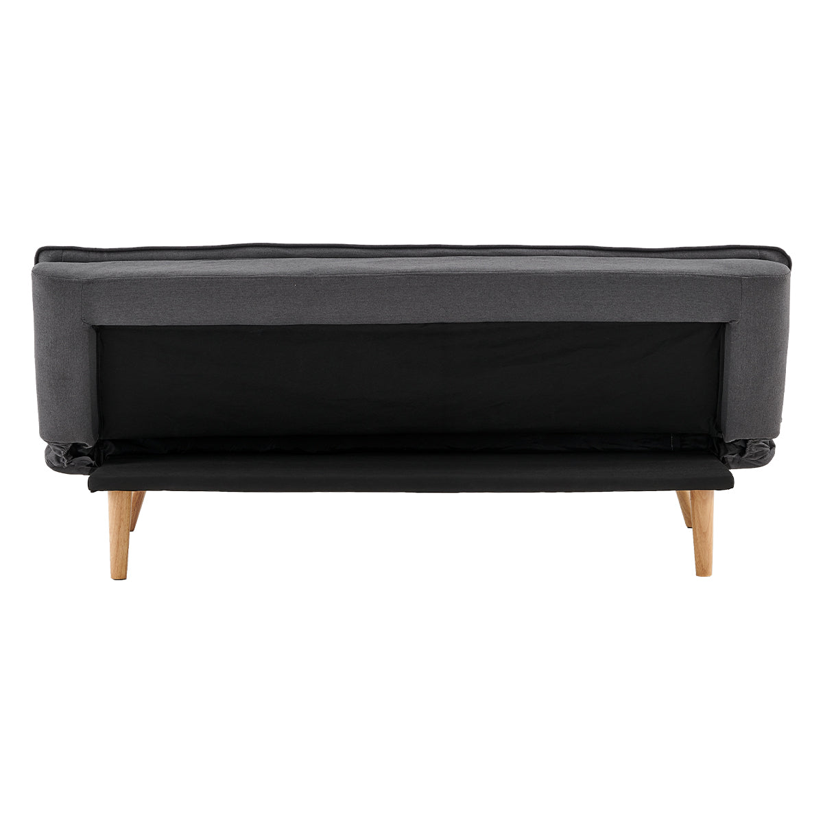 Sarantino 3 Seater Linen Sofa Bed Couch Lounge Futon - Dark Grey-Furniture > Sofas-PEROZ Accessories