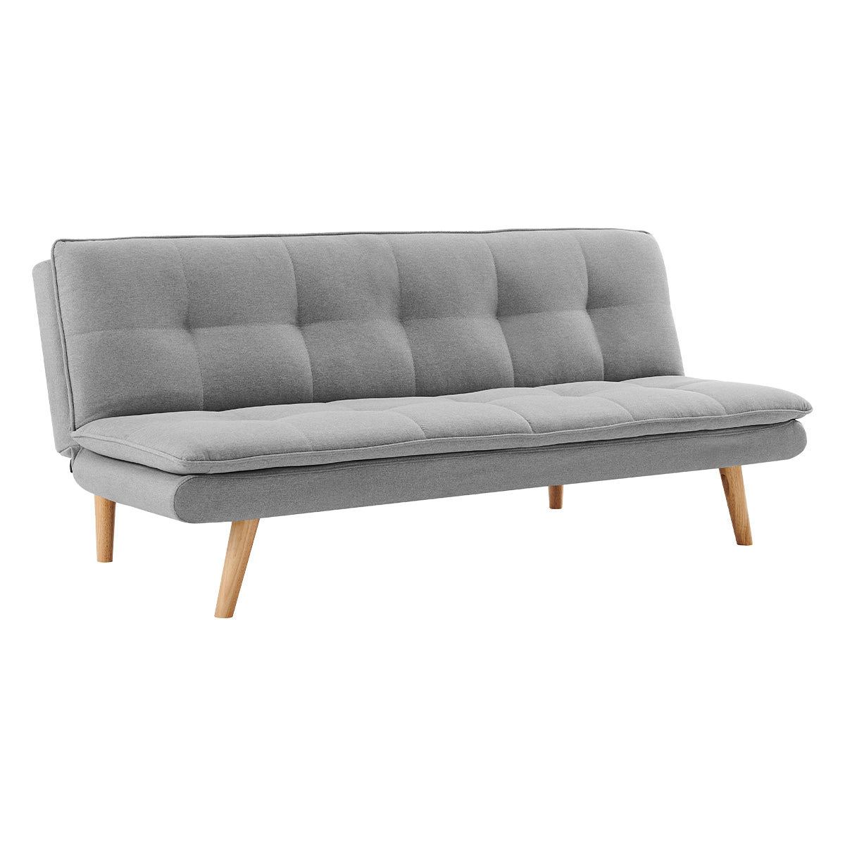 Sarantino 3 Seater Linen Couch Sofa Bed Lounge Futon - Light Grey-Furniture > Sofas-PEROZ Accessories