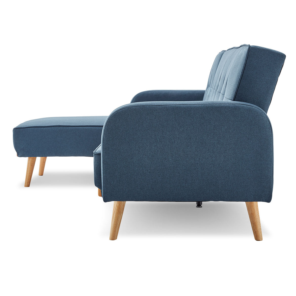 Sarantino 3-Seater Corner Sofa Bed with Chaise Lounge - Blue-Furniture > Sofas-PEROZ Accessories