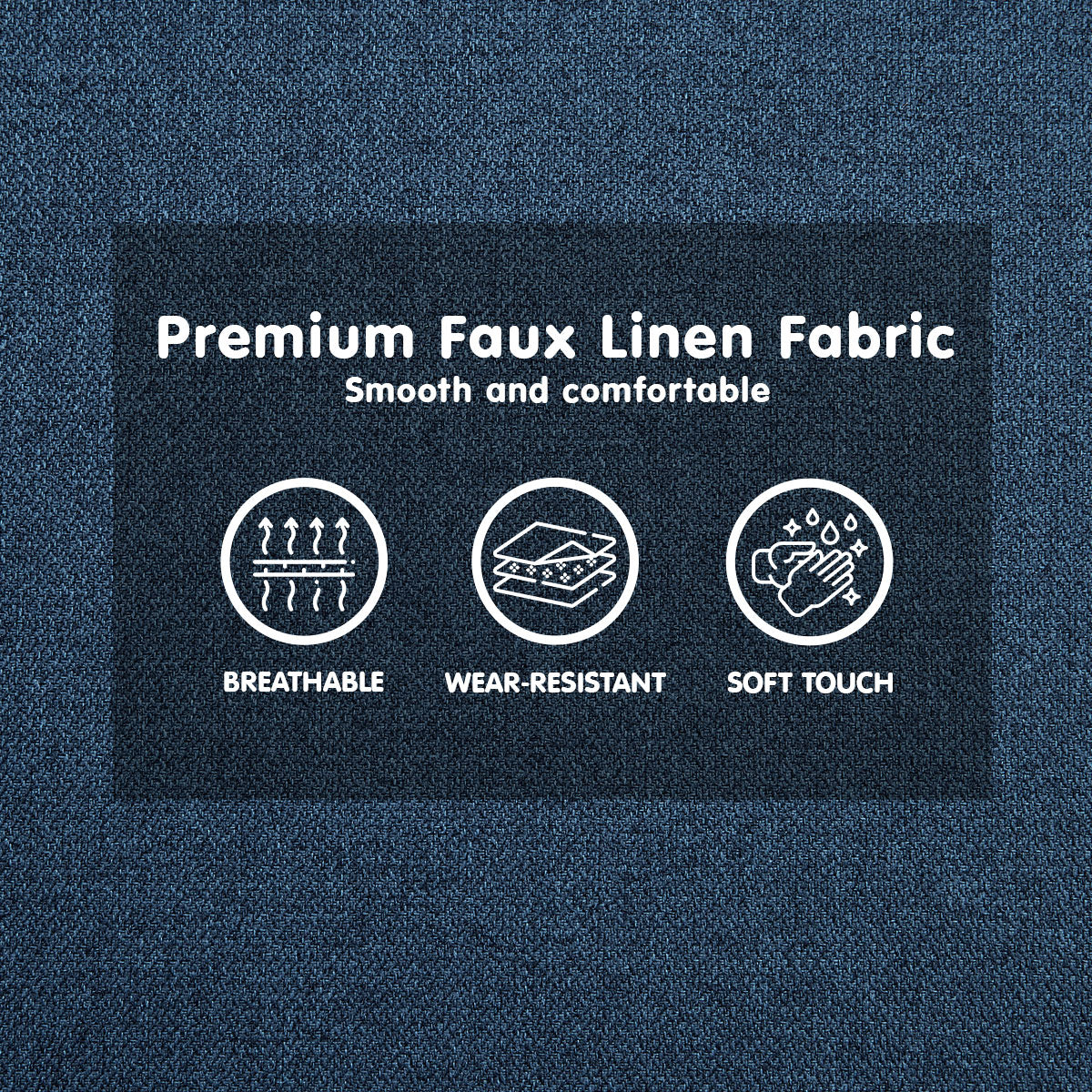 Sarantino 3-Seater Corner Sofa Bed with Chaise Lounge - Blue-Furniture > Sofas-PEROZ Accessories