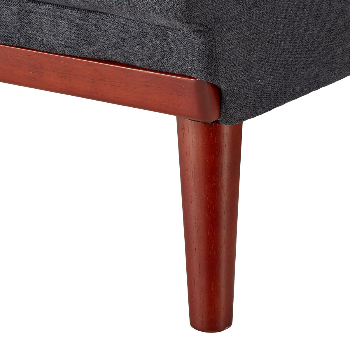 Sarantino Faux Velvet Sofa Bed Couch Lounge Chaise Cushions Dark Grey-Furniture > Sofas-PEROZ Accessories