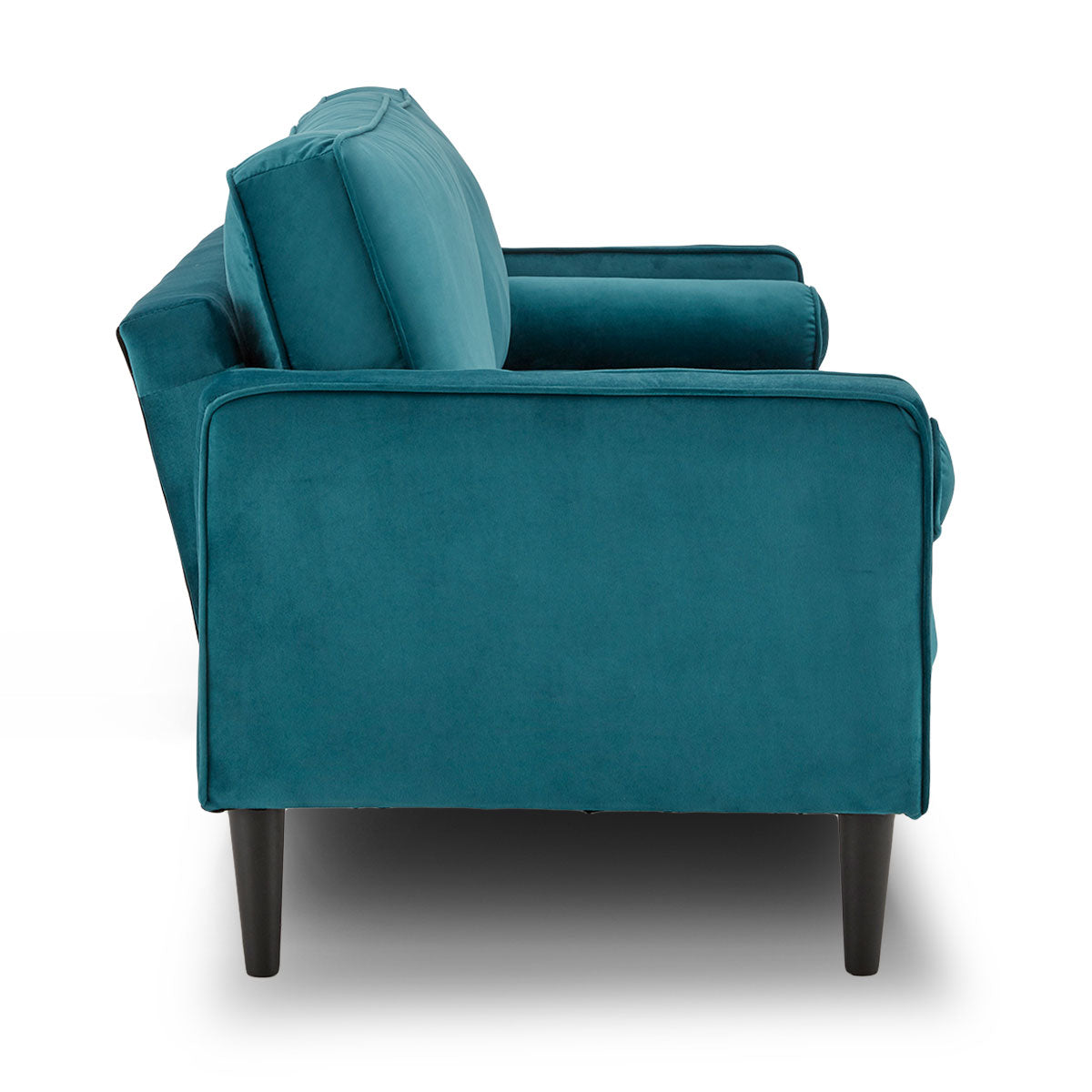 Sarantino Faux Velvet Sofa Bed Couch Furniture Lounge Suite Seat Blue-Furniture > Sofas-PEROZ Accessories