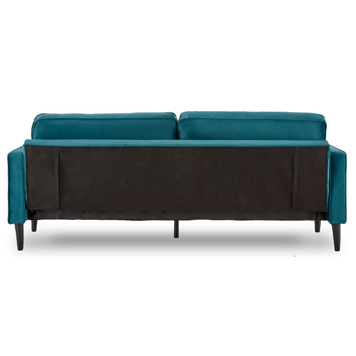 Sarantino Faux Velvet Sofa Bed Couch Furniture Lounge Suite Seat Blue-Furniture > Sofas-PEROZ Accessories