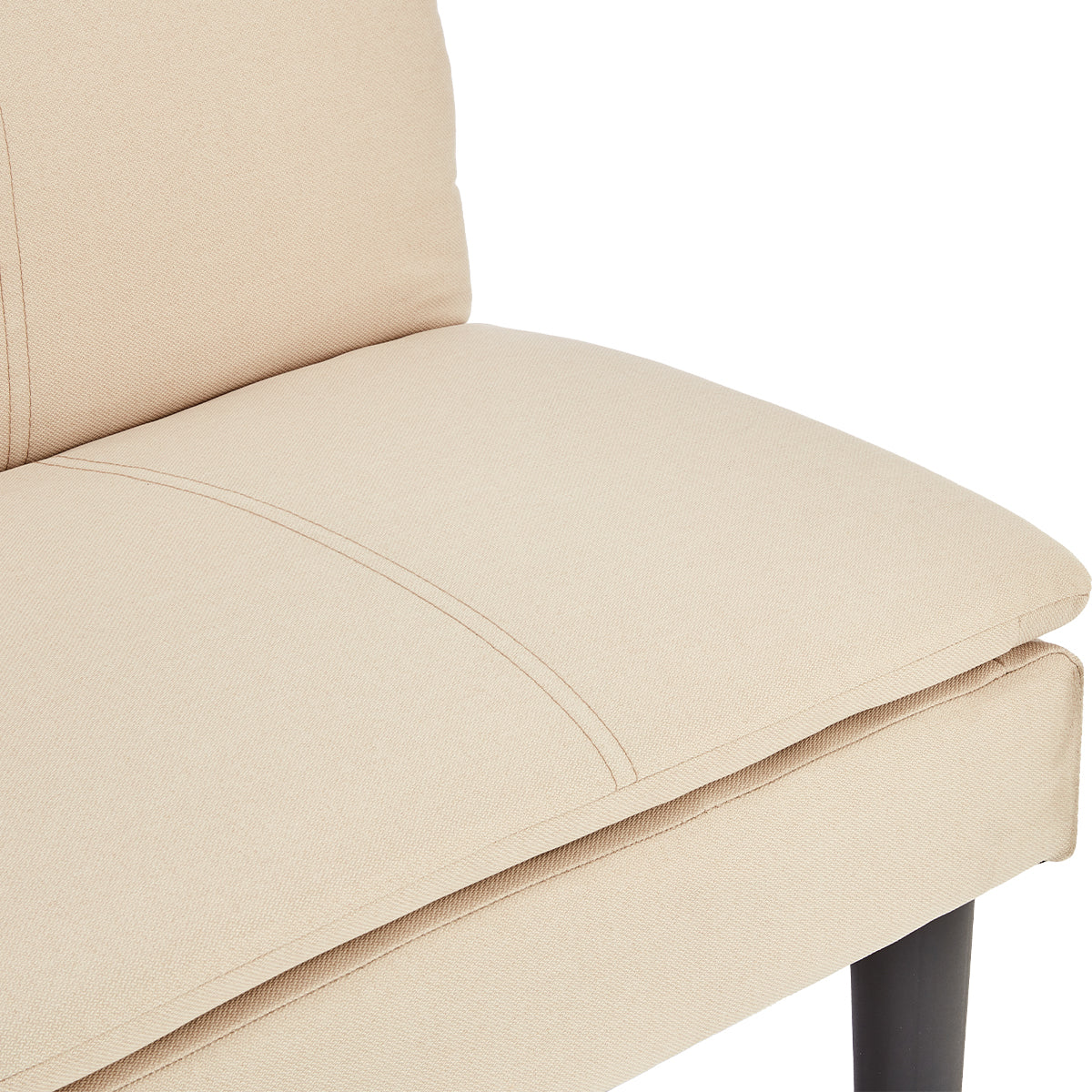 Sarantino 3 Seater Modular Faux Linen Fabric Sofa Bed Couch - Beige-Furniture > Sofas-PEROZ Accessories