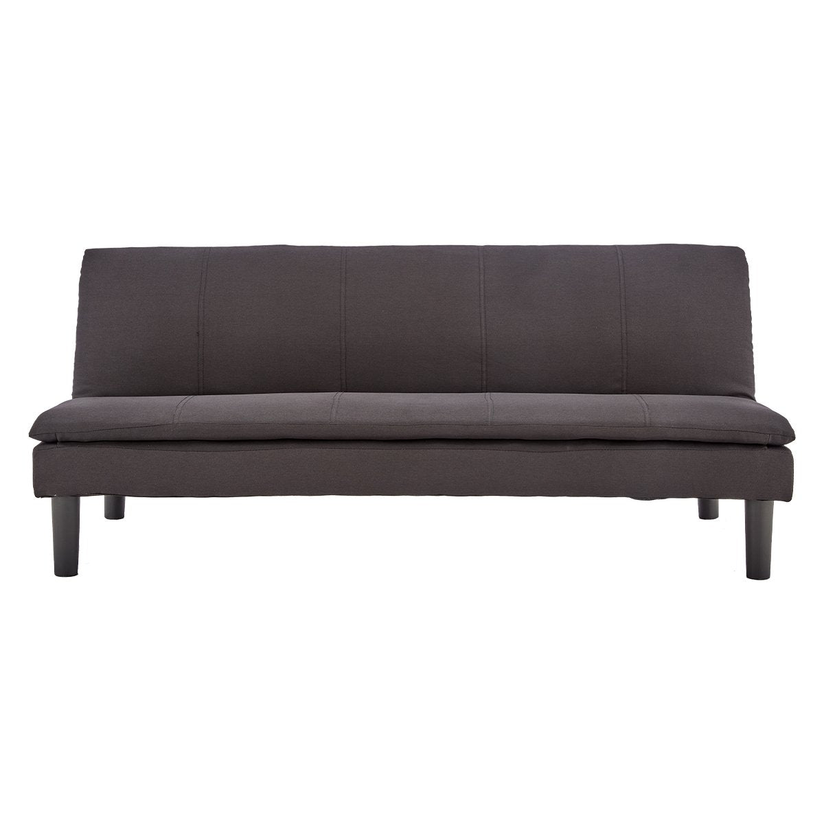 Sarantino 3 Seater Modular Faux Linen Fabric Sofa Bed Couch - Black-Furniture > Sofas-PEROZ Accessories