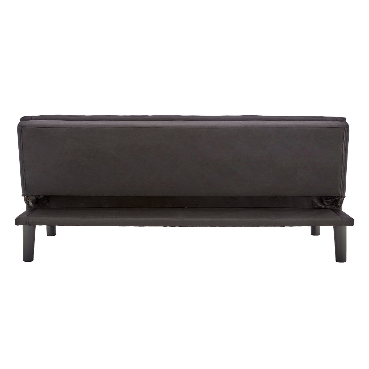Sarantino 3 Seater Modular Faux Linen Fabric Sofa Bed Couch - Black-Furniture > Sofas-PEROZ Accessories