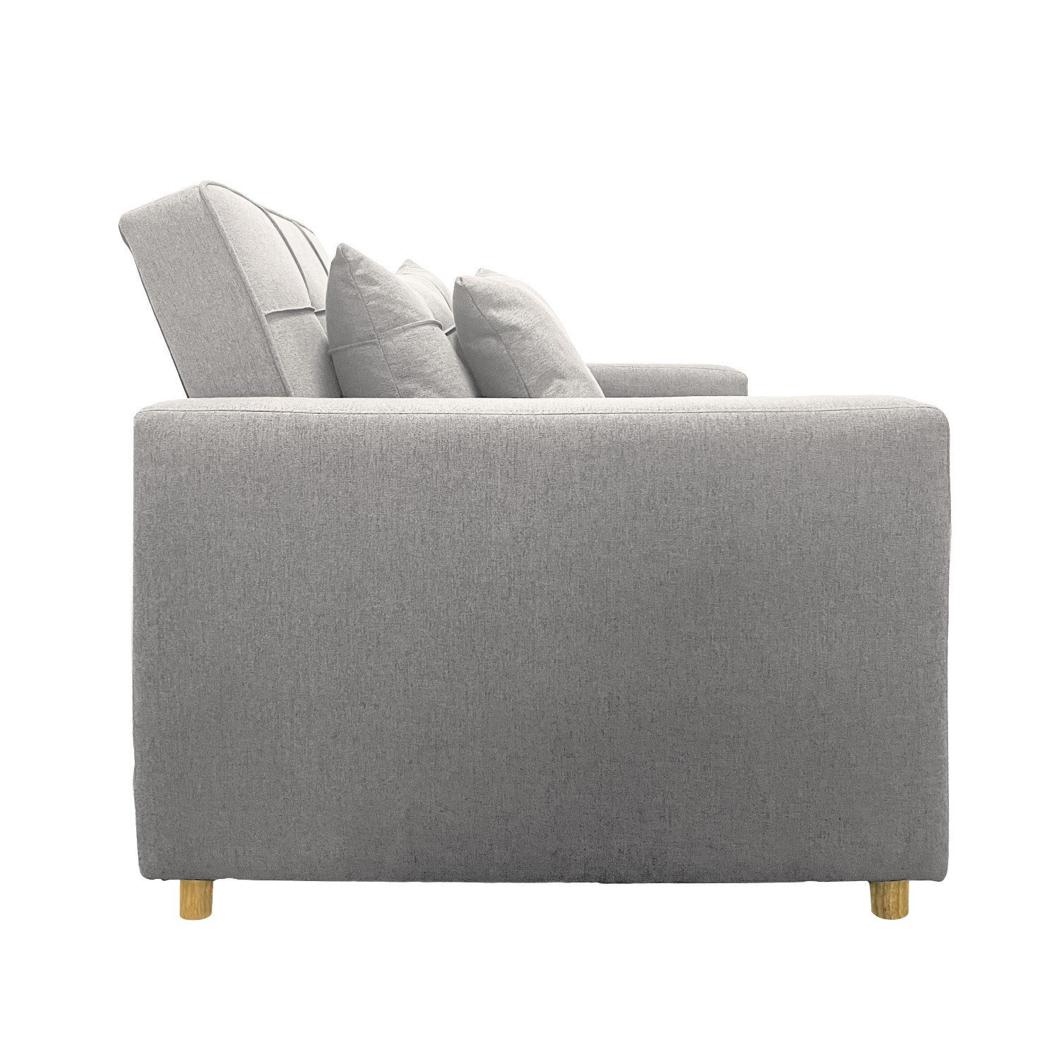 Sarantino Suri 3-in-1 Convertible Sofa Chair Bed Lounger - Light Grey-Furniture > Sofas-PEROZ Accessories