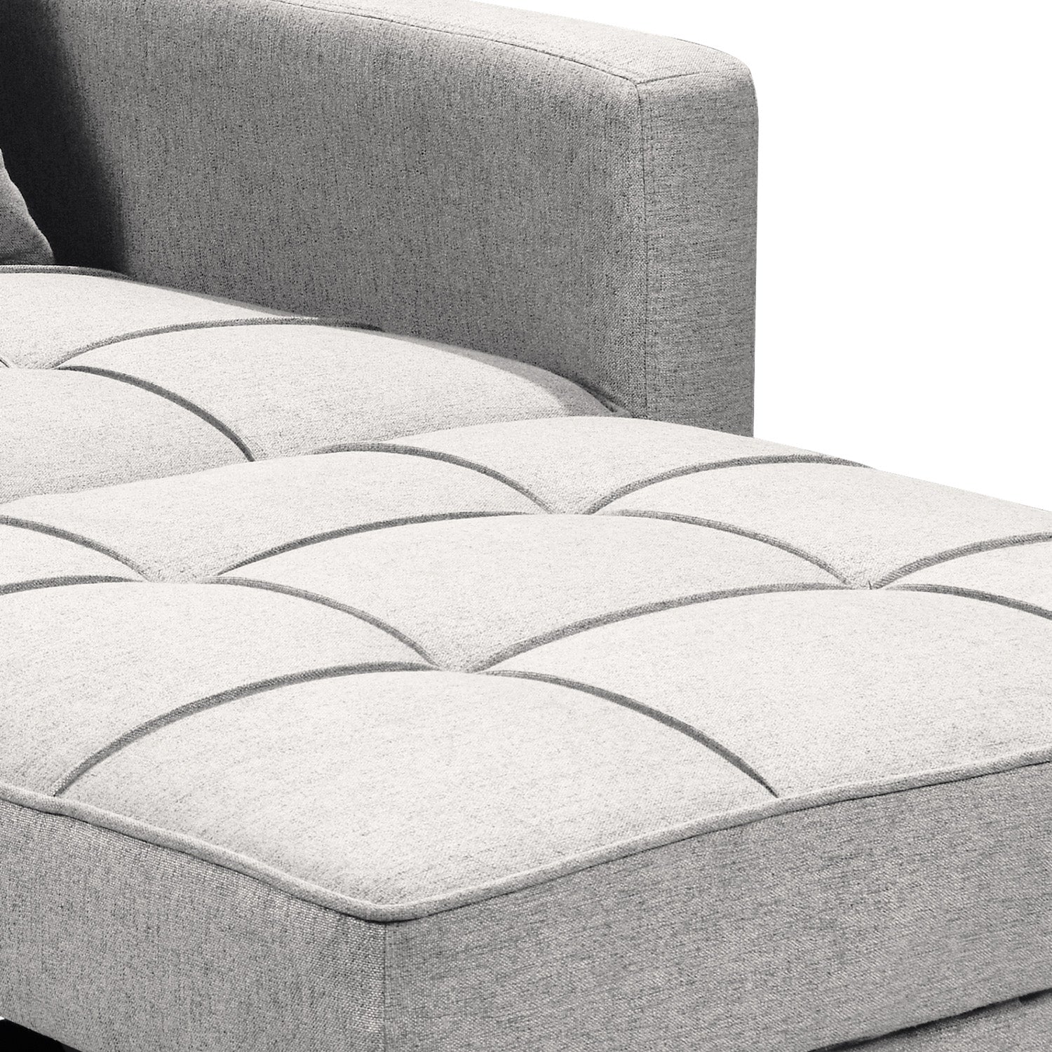Sarantino Suri 3-in-1 Convertible Sofa Chair Bed Lounger - Light Grey-Furniture > Sofas-PEROZ Accessories
