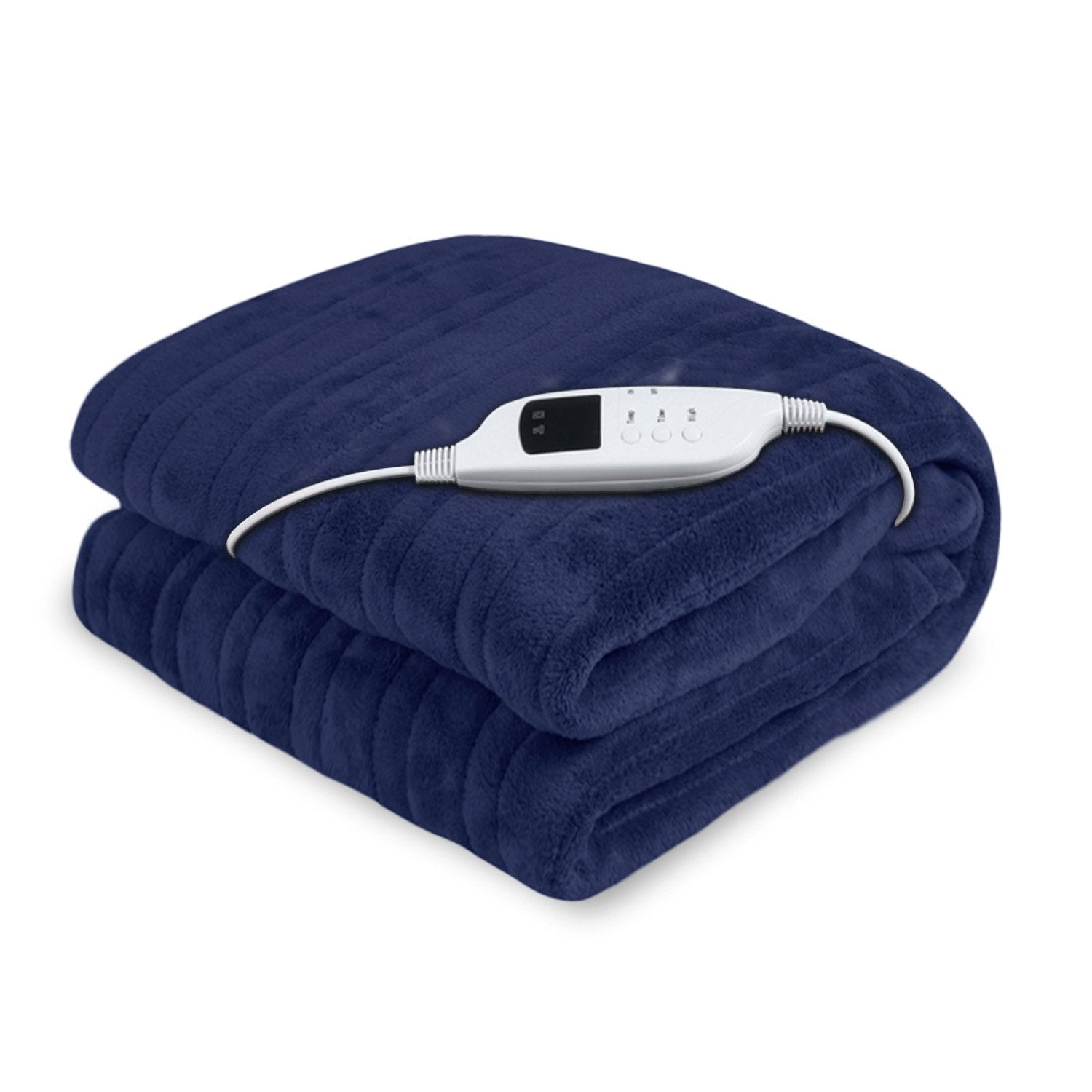 Laura Hill Heated Electric Blanket Coral Warm Fleece Winter Blue-Home & Garden > Bedding-PEROZ Accessories