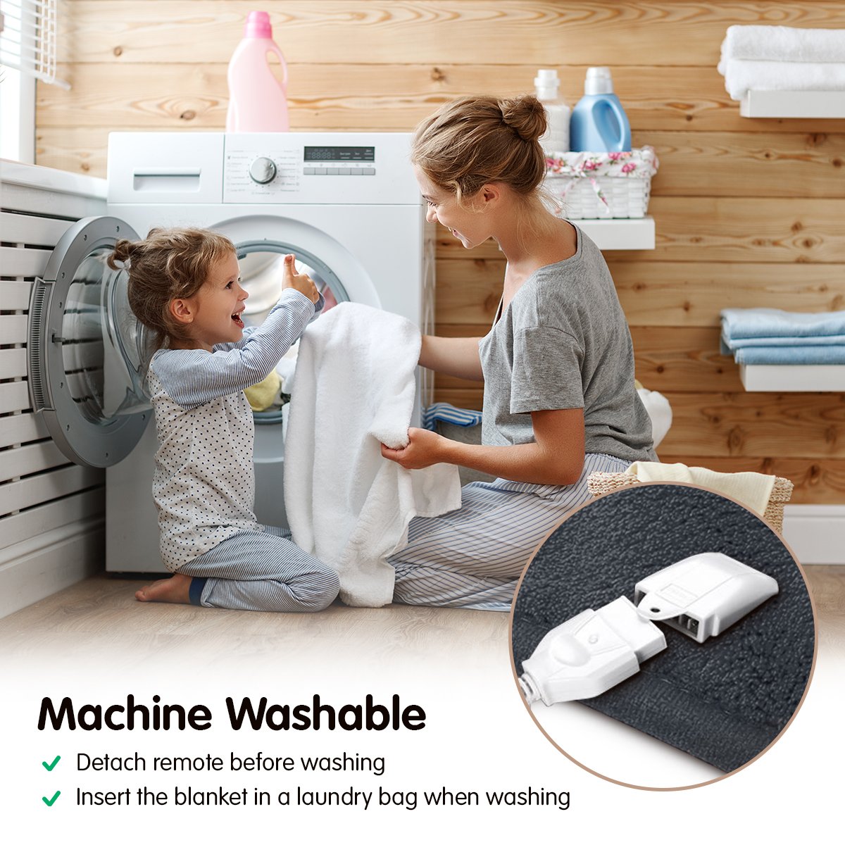 Laura Hill Heated Electric Blanket Throw Rug Coral Warm Fleece Grey-Home & Garden > Bedding-PEROZ Accessories