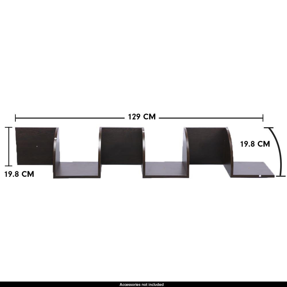 Sarantino 5 Tier Corner Wall Shelf Display Shelves Dvd Book Storage Rack Floating Mounted - Dark Brown-Furniture > Living Room-PEROZ Accessories