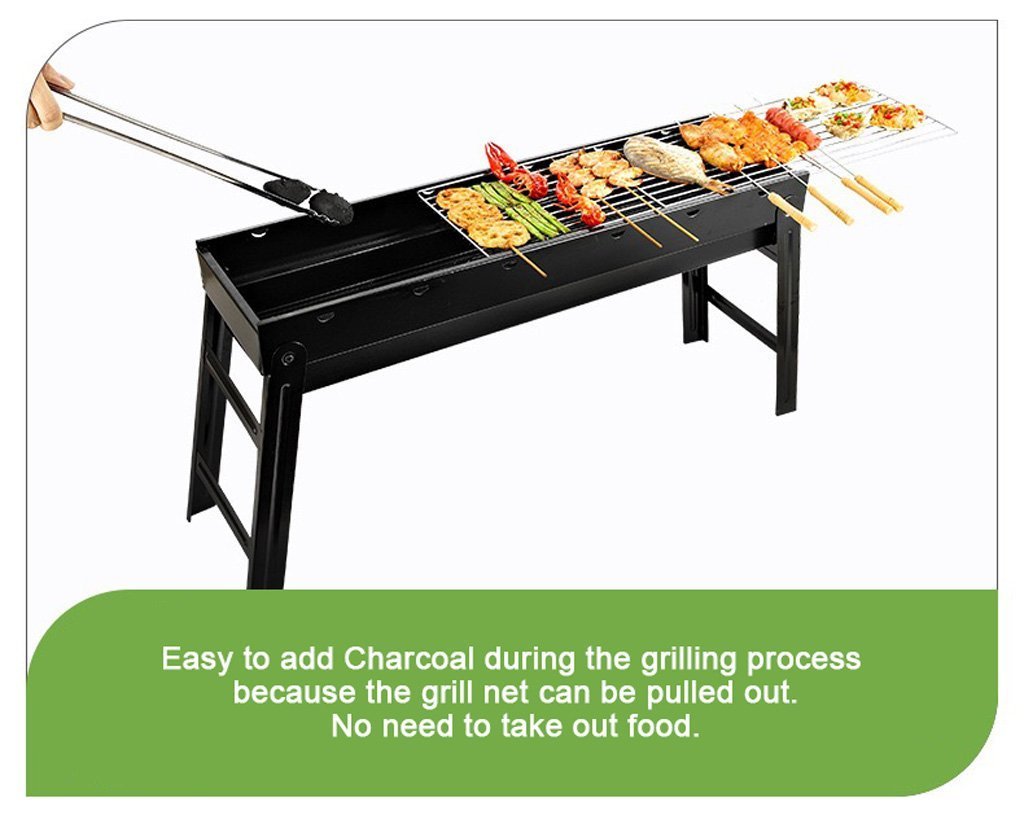 Foldable Portable BBQ Charcoal Grill Barbecue Camping Hibachi Picnic Large-Home & Garden > BBQ-PEROZ Accessories