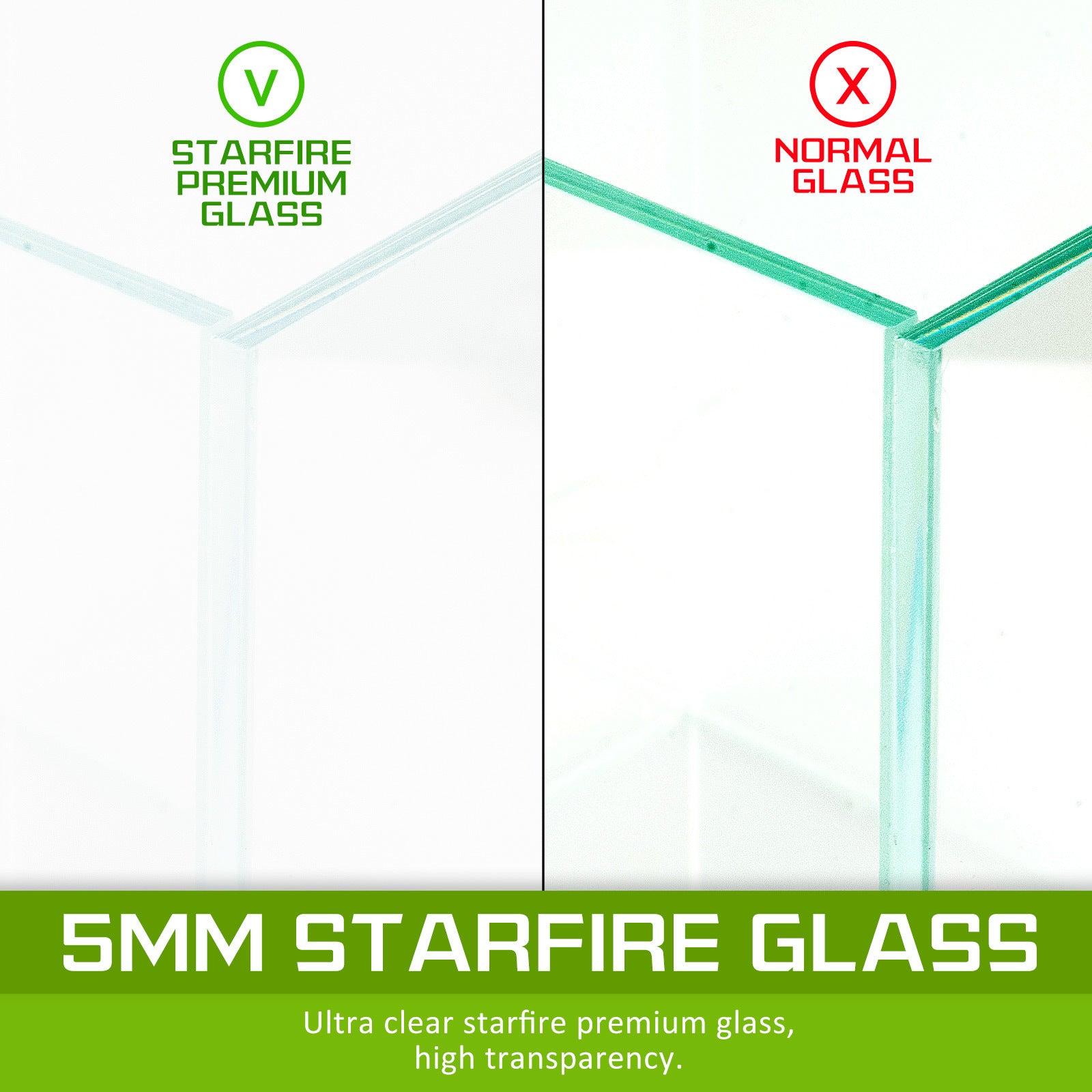 Dynamic Power Aquarium Fish Tank 39L Starfire Glass-Pet Care > Aquarium-PEROZ Accessories