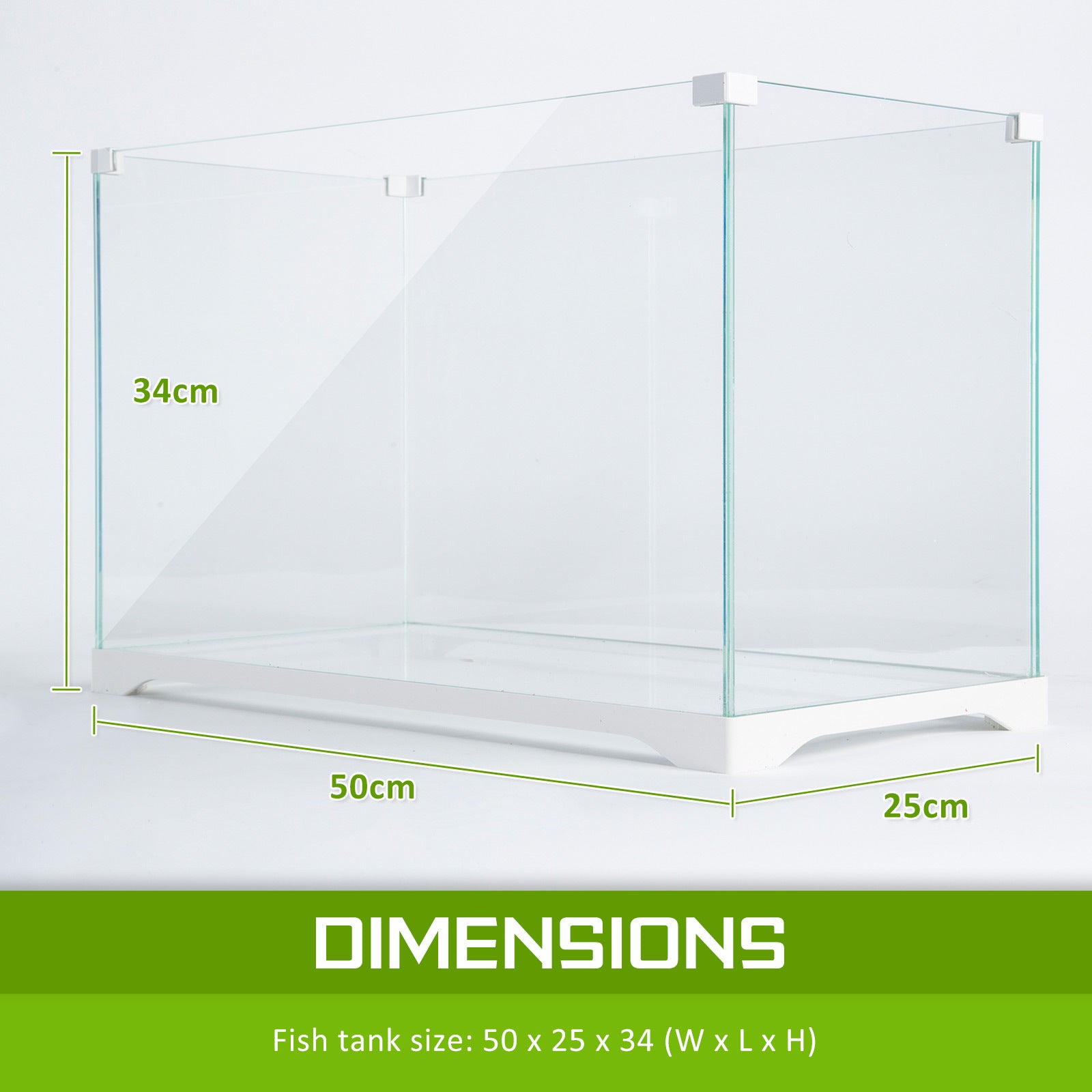 Dynamic Power Aquarium Fish Tank 39L Starfire Glass-Pet Care > Aquarium-PEROZ Accessories