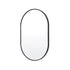 La Bella Black Wall Mirror Oval Aluminum Frame Makeup Decor Bathroom Vanity 50 x 75cm-Health & Beauty > Makeup Mirrors-PEROZ Accessories