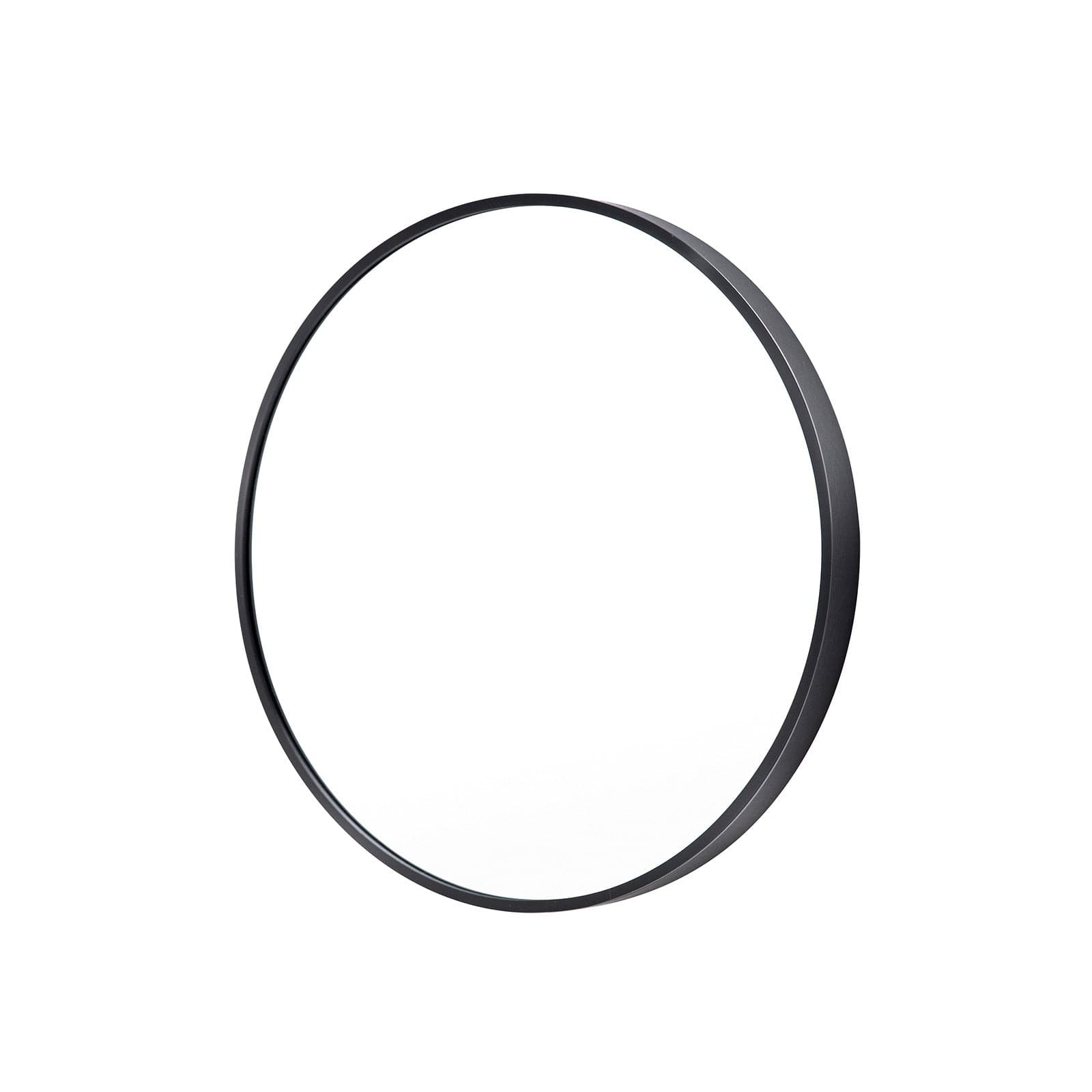 La Bella Black Wall Mirror Round Aluminum Frame Makeup Decor Bathroom Vanity 50cm-Health & Beauty > Makeup Mirrors-PEROZ Accessories