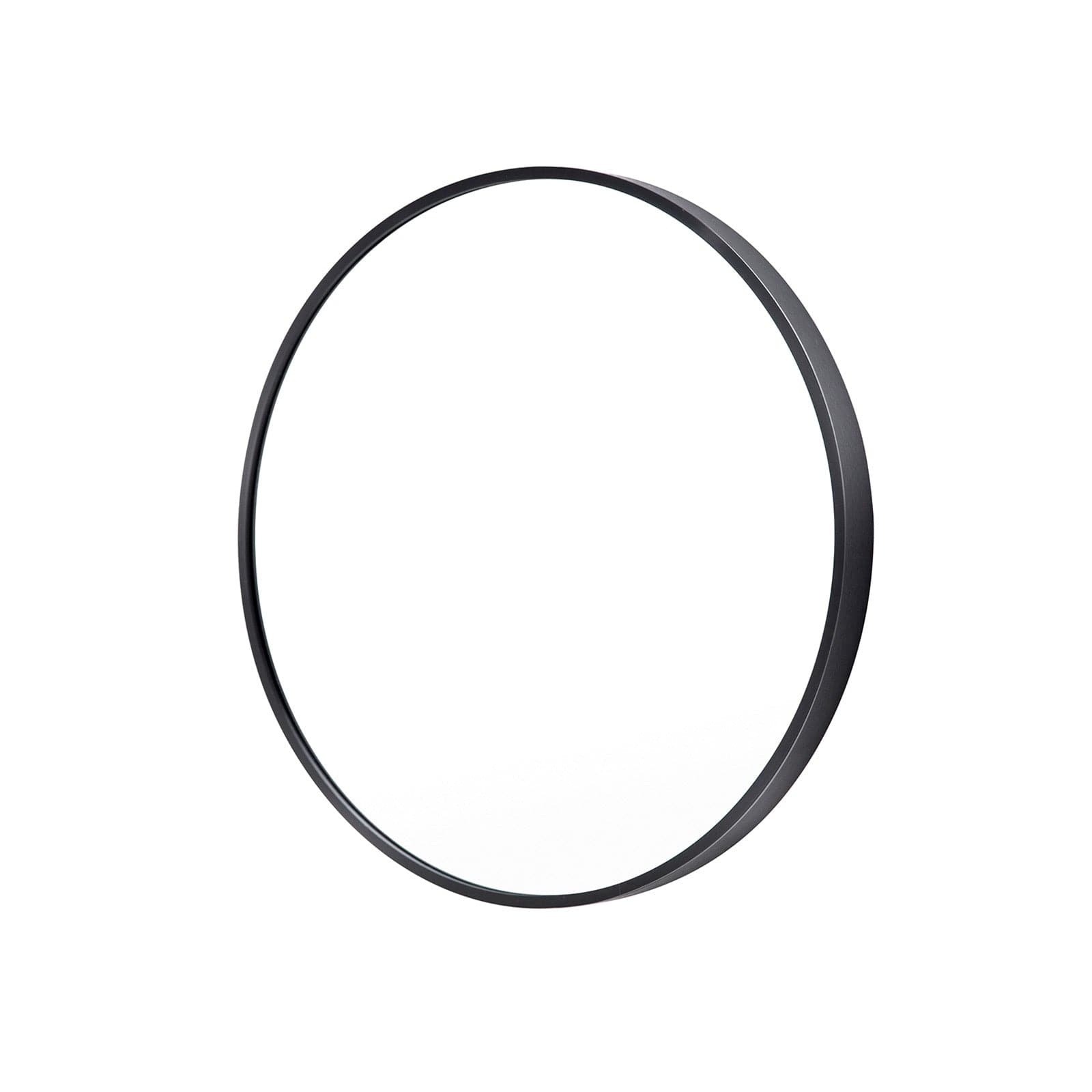 La Bella Black Wall Mirror Round Aluminum Frame Makeup Decor Bathroom Vanity 60cm-Health & Beauty > Makeup Mirrors-PEROZ Accessories