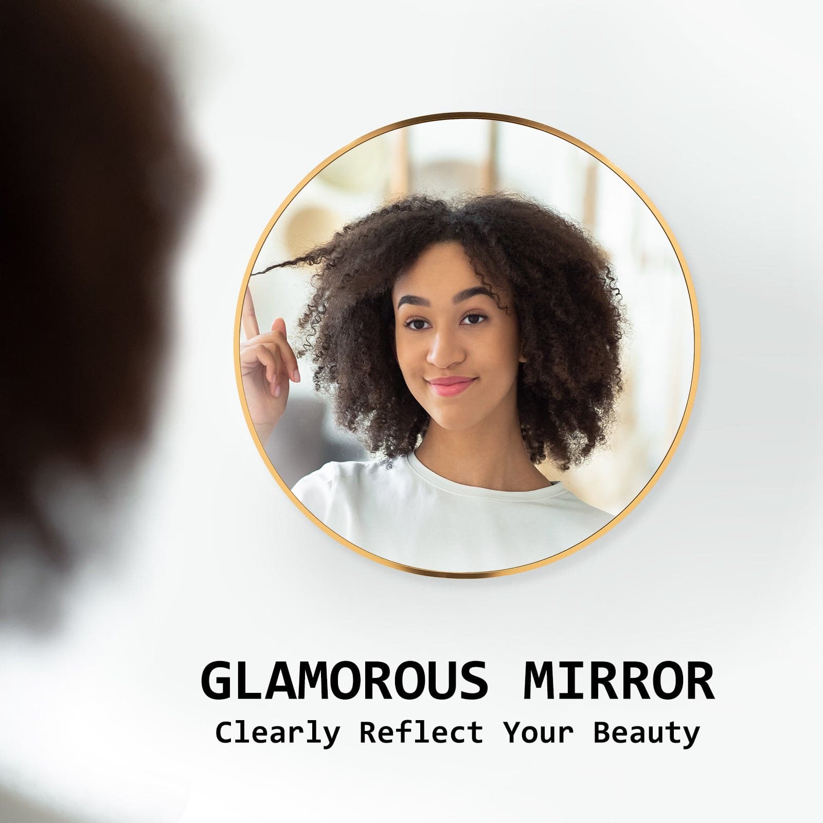 La Bella Gold Wall Mirror Round Aluminum Frame Makeup Decor Bathroom Vanity 50cm-Health & Beauty > Makeup Mirrors-PEROZ Accessories