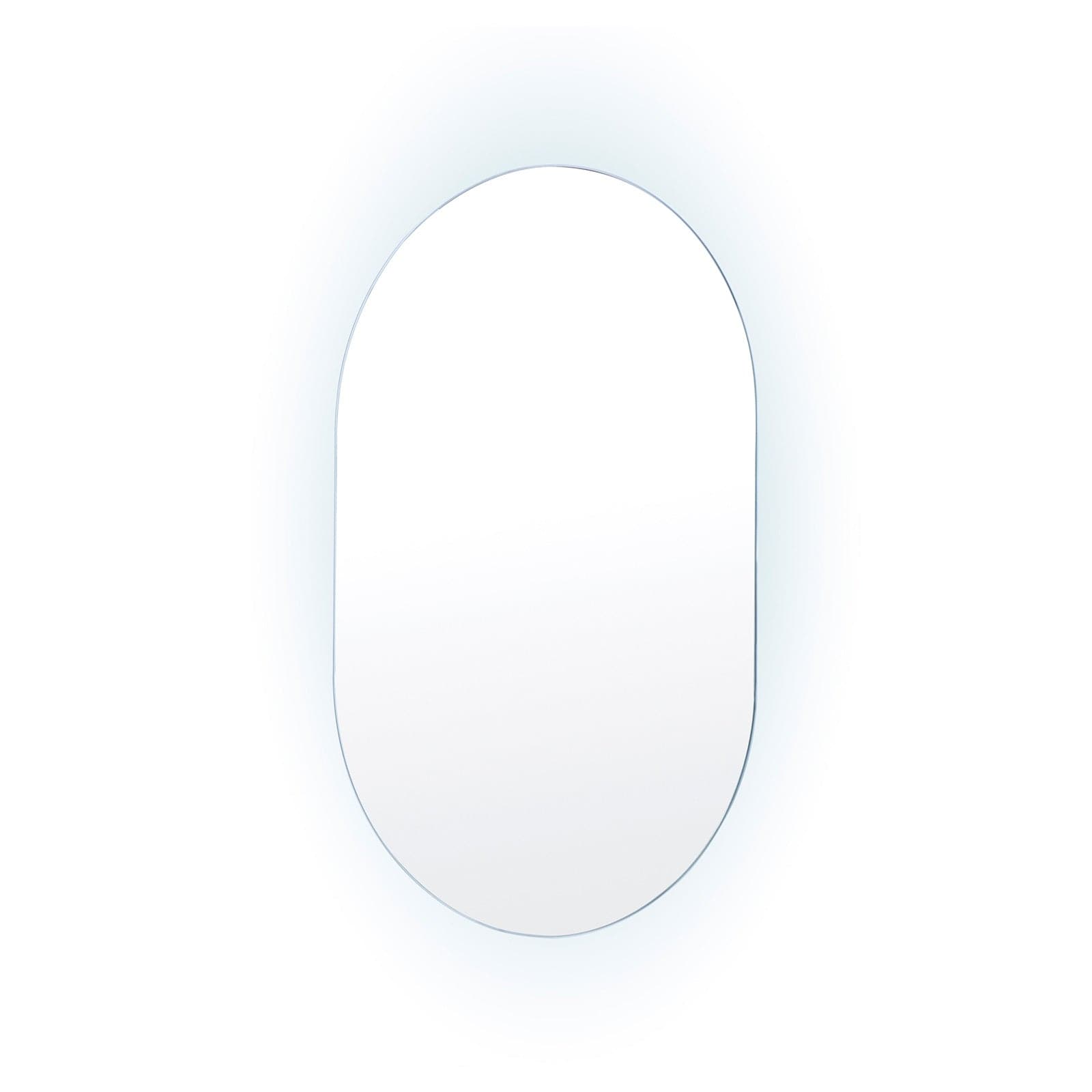 La Bella LED Wall Mirror Oval Touch Anti-Fog Makeup Decor Bathroom Vanity 50 x 75cm-Health & Beauty > Makeup Mirrors-PEROZ Accessories