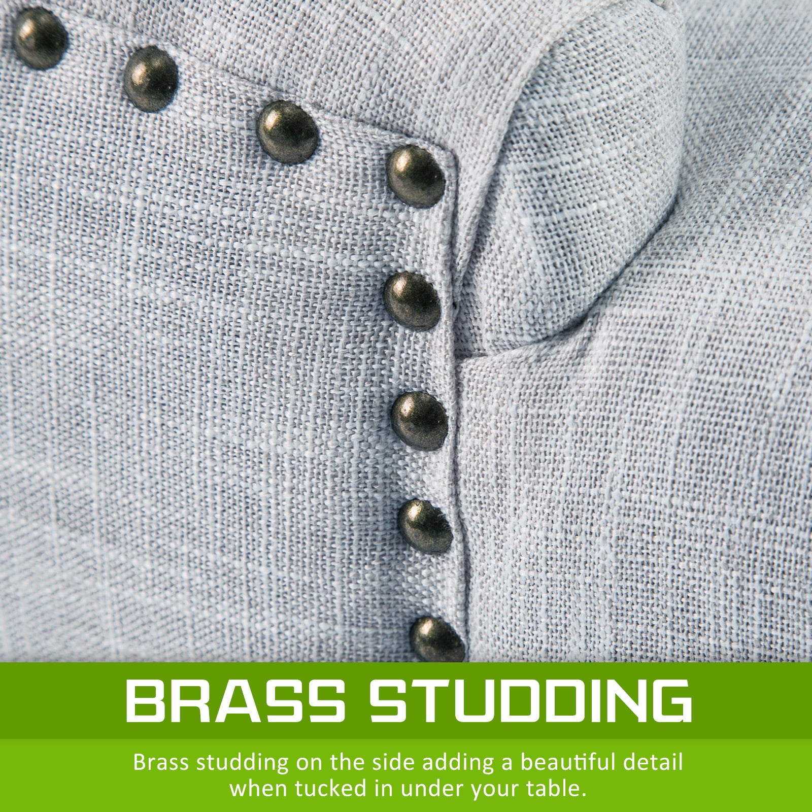 La Bella Grey French Provincial Dining Chair Amour Oak Leg-Furniture > Bar Stools & Chairs-PEROZ Accessories