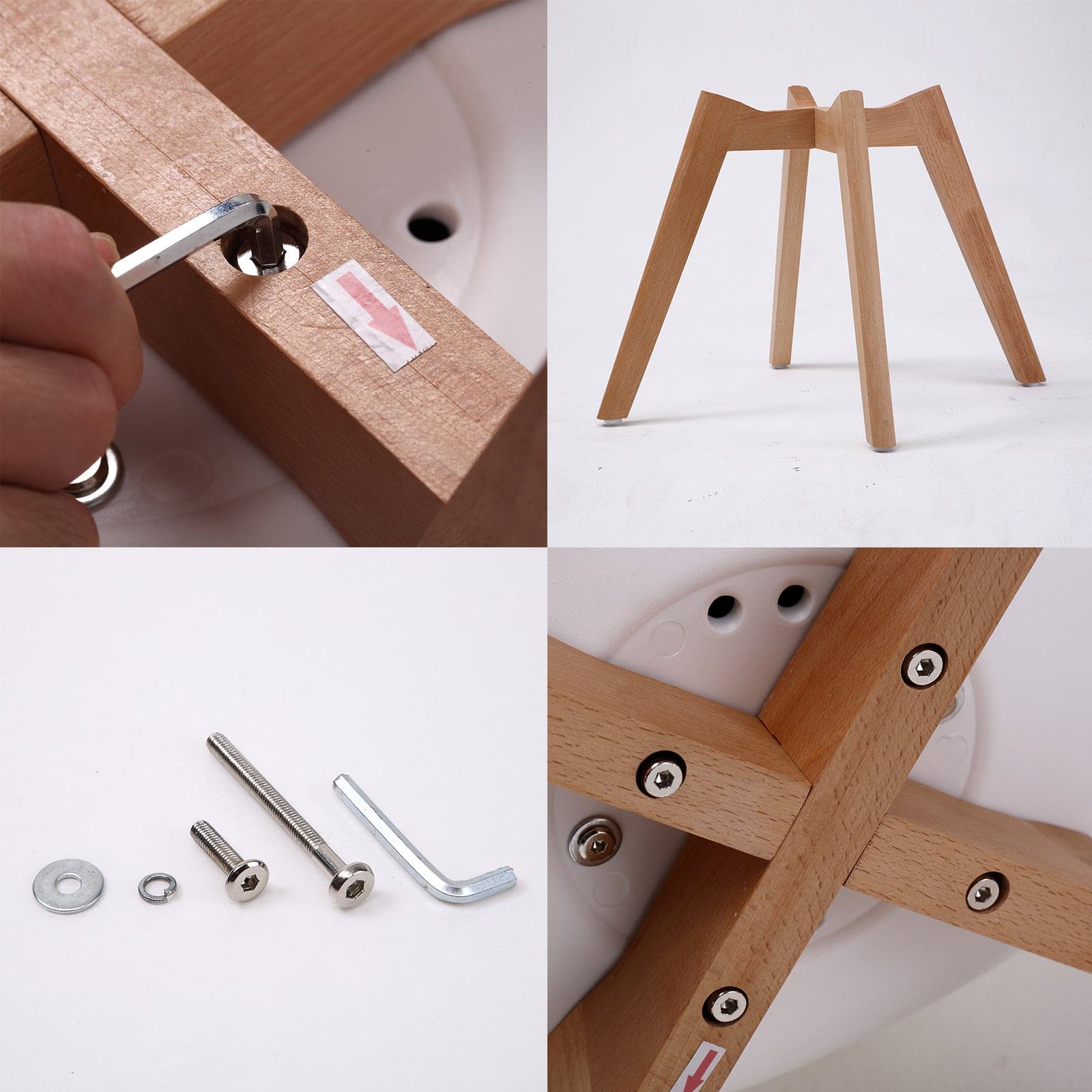 La Bella 4 Set White Retro Dining Cafe Chair Padded Seat-Furniture > Bar Stools & Chairs-PEROZ Accessories