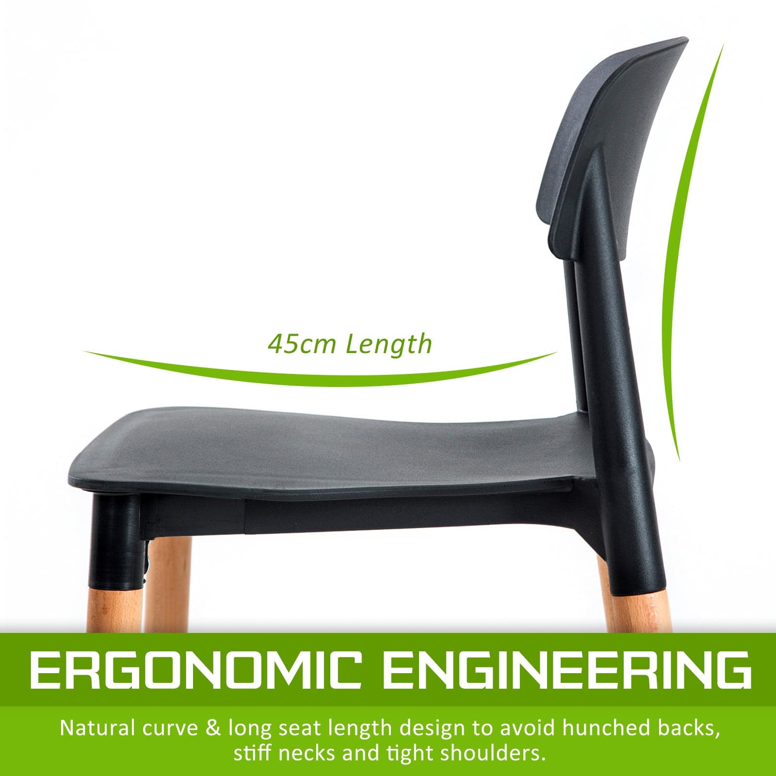 La Bella 2 Set Black Retro Belloch Stackable Dining Cafe Chair-Furniture > Bar Stools & Chairs-PEROZ Accessories