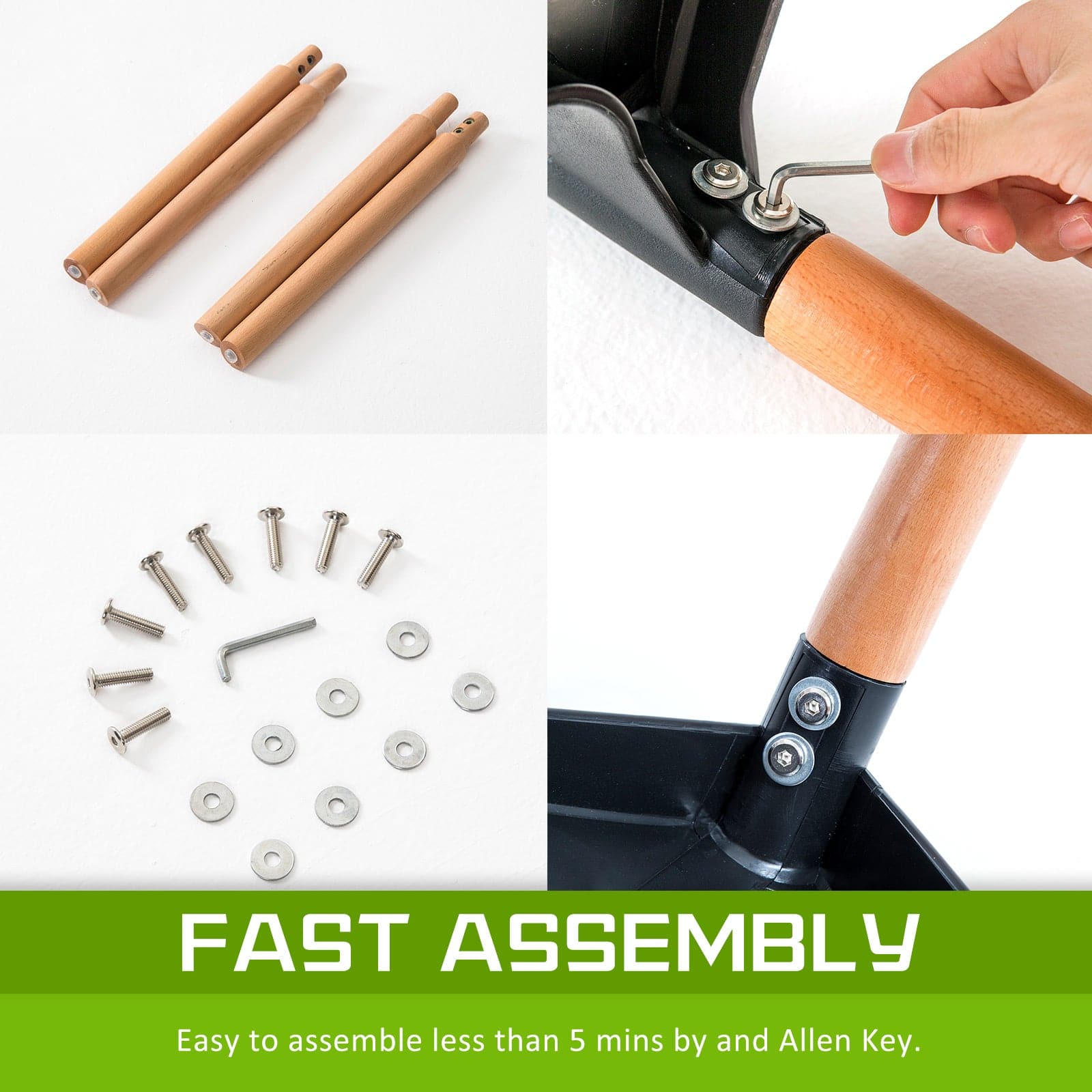 La Bella 4 Set Black Retro Belloch Stackable Dining Cafe Chair-Furniture > Bar Stools & Chairs-PEROZ Accessories