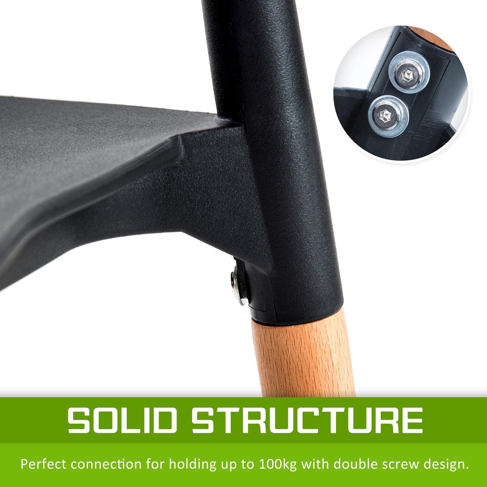 La Bella 4 Set Black Retro Belloch Stackable Dining Cafe Chair-Furniture > Bar Stools & Chairs-PEROZ Accessories