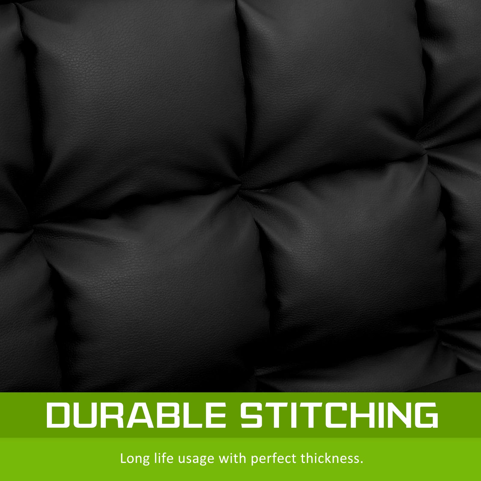 La Bella Double Seat Couch Bed Black Sofa Gemini Leather-Furniture > Sofas-PEROZ Accessories