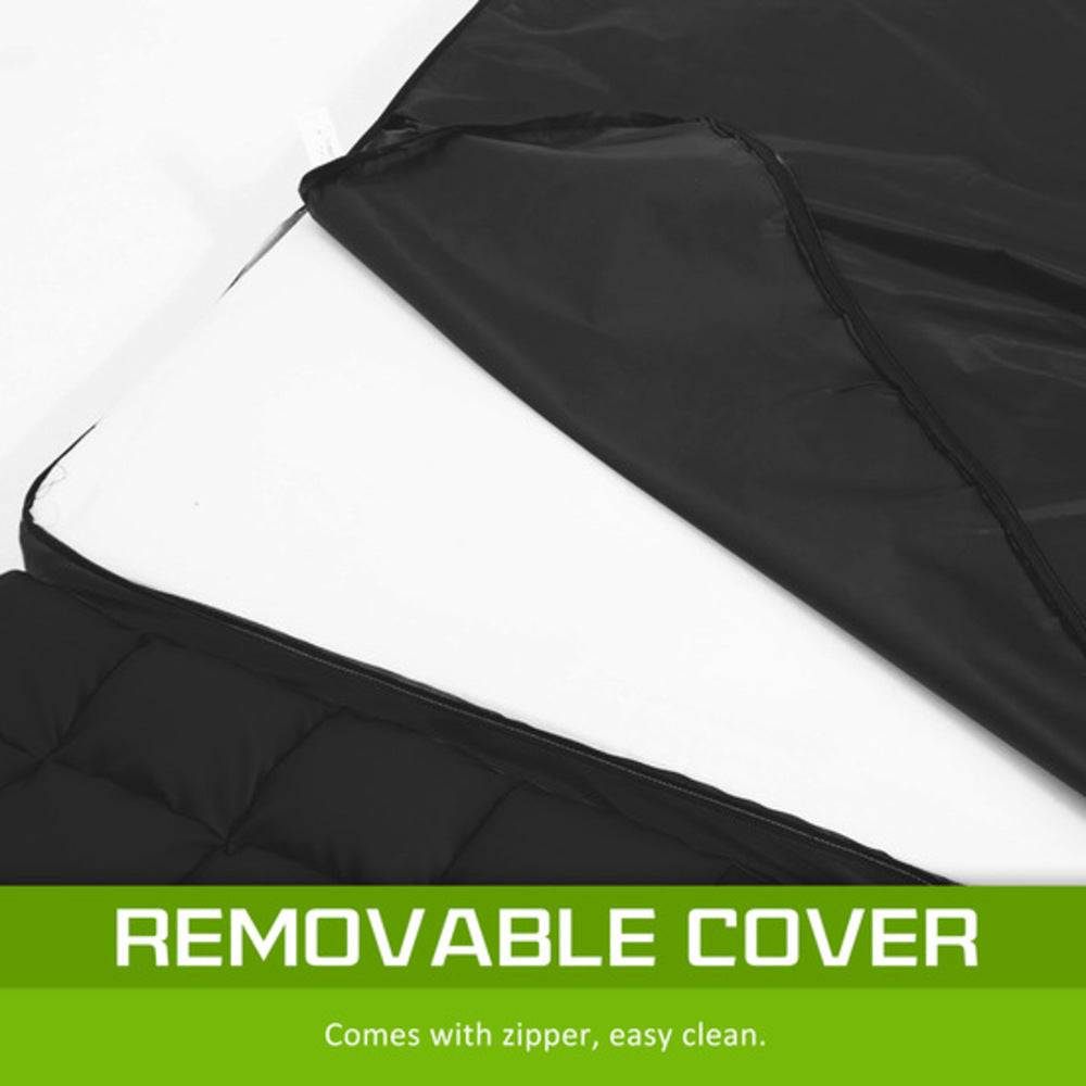 La Bella Double Seat Couch Bed Black Sofa Gemini Leather-Furniture > Sofas-PEROZ Accessories