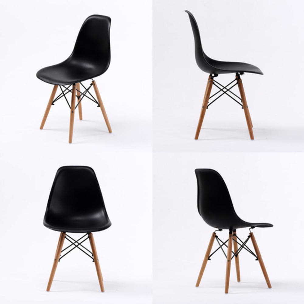 La Bella 2 Set Black Retro Dining Cafe Chair DSW PP-Furniture > Bar Stools & Chairs-PEROZ Accessories