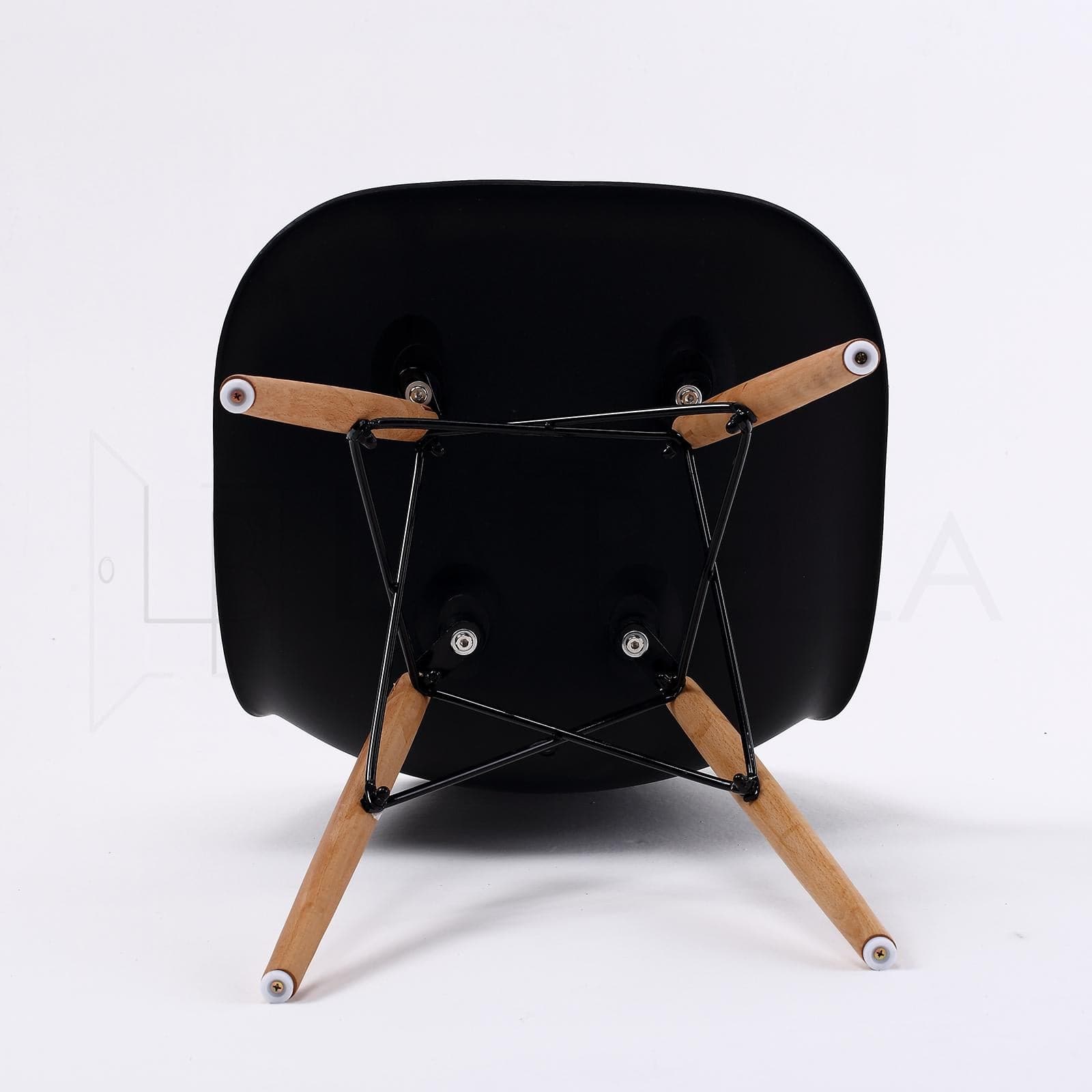 La Bella 4 Set Black Retro Dining Cafe Chair DSW PP-Furniture > Bar Stools & Chairs-PEROZ Accessories