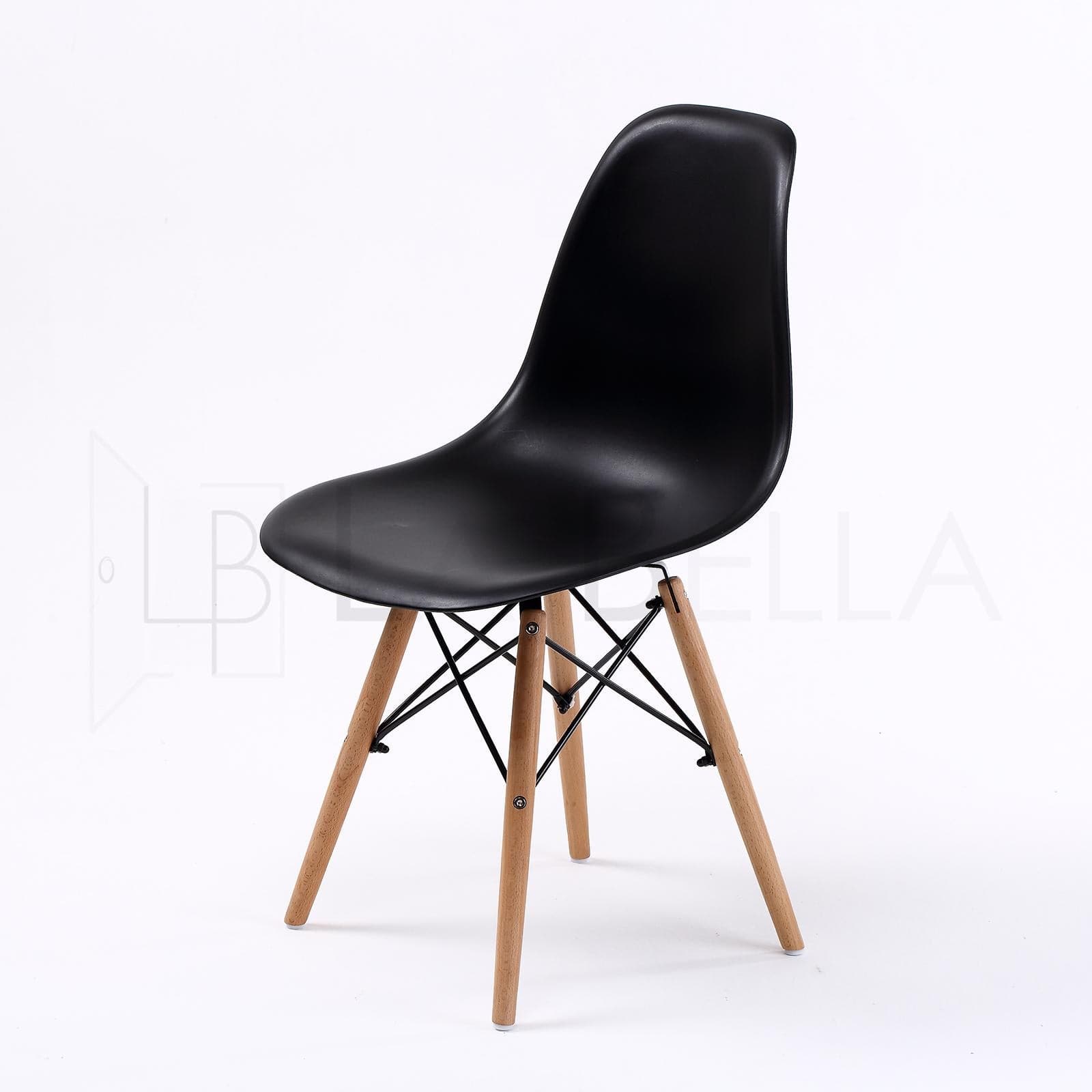 La Bella 4 Set Black Retro Dining Cafe Chair DSW PP-Furniture > Bar Stools & Chairs-PEROZ Accessories
