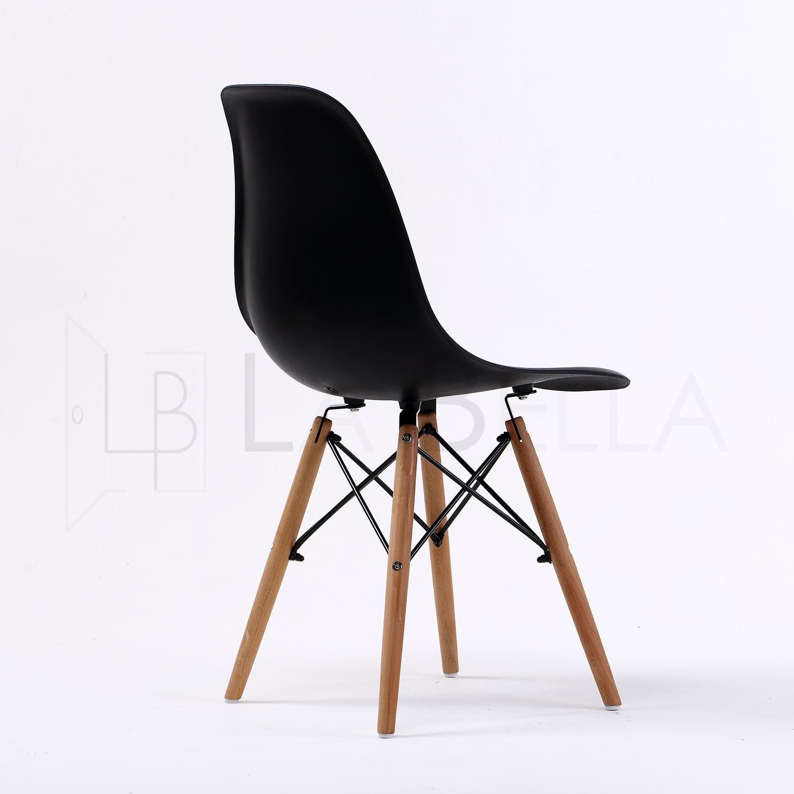 La Bella 4 Set Black Retro Dining Cafe Chair DSW PP-Furniture > Bar Stools & Chairs-PEROZ Accessories