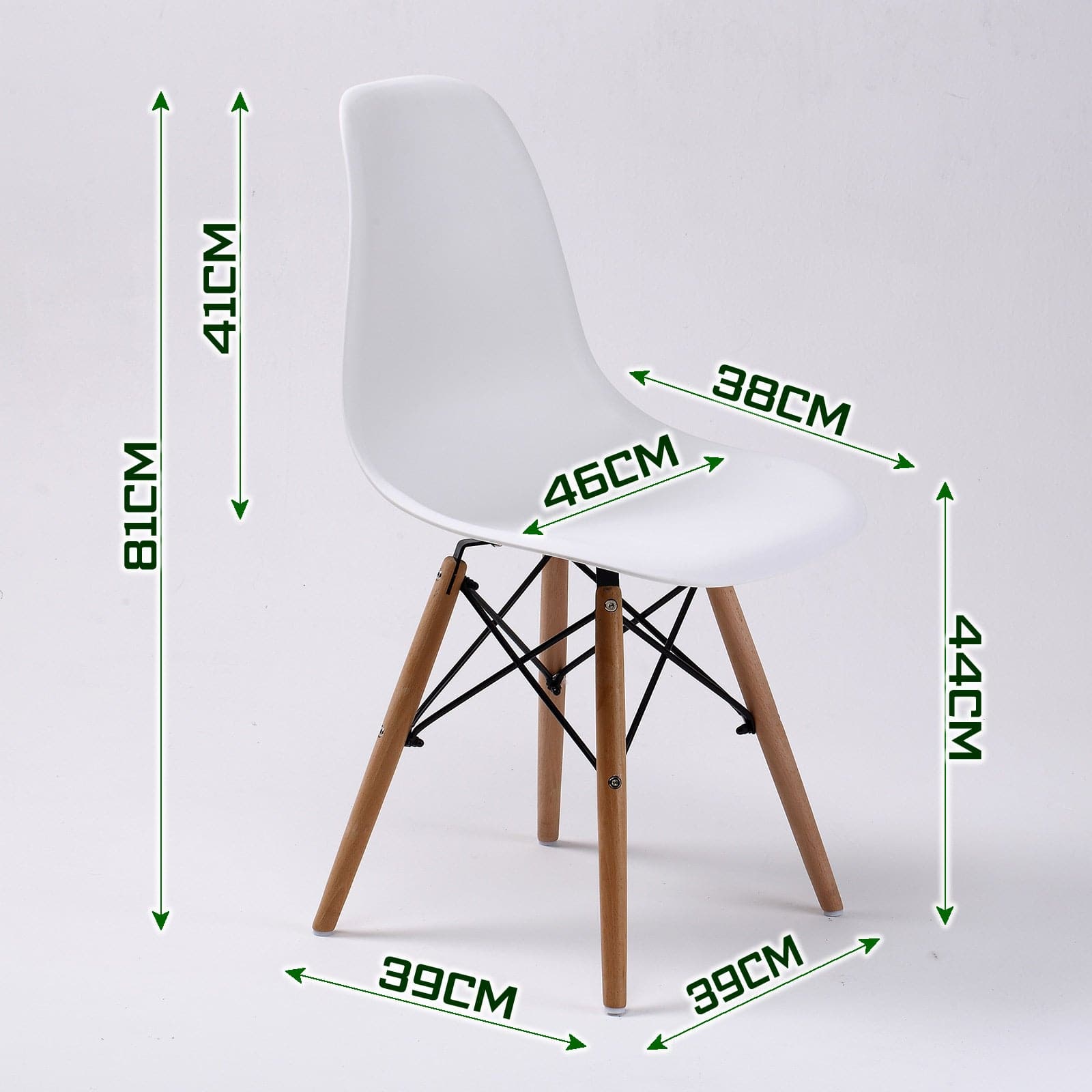La Bella 4 Set White Retro Dining Cafe Chair DSW PP-Furniture > Bar Stools & Chairs-PEROZ Accessories