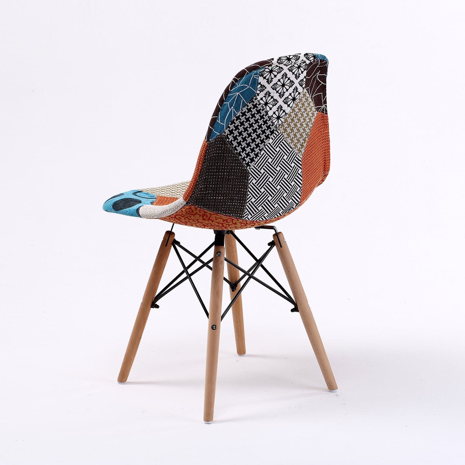 La Bella 2 Set Multi Colour Retro Dining Cafe Chair DSW Fabric-Furniture > Bar Stools & Chairs-PEROZ Accessories