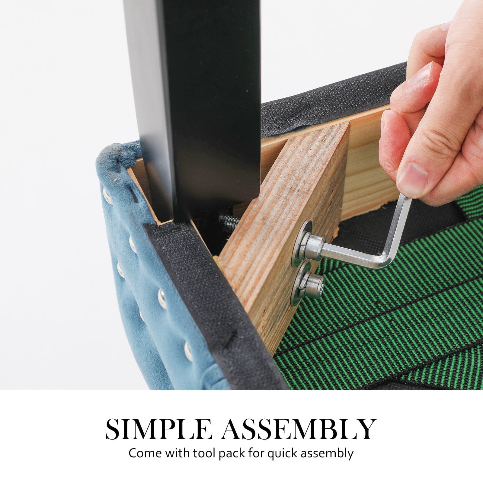 La Bella 4 Set Navy Blue French Provincial Dining Chair Ring Studded Lisse Velvet Rubberwood-Furniture > Bar Stools & Chairs-PEROZ Accessories