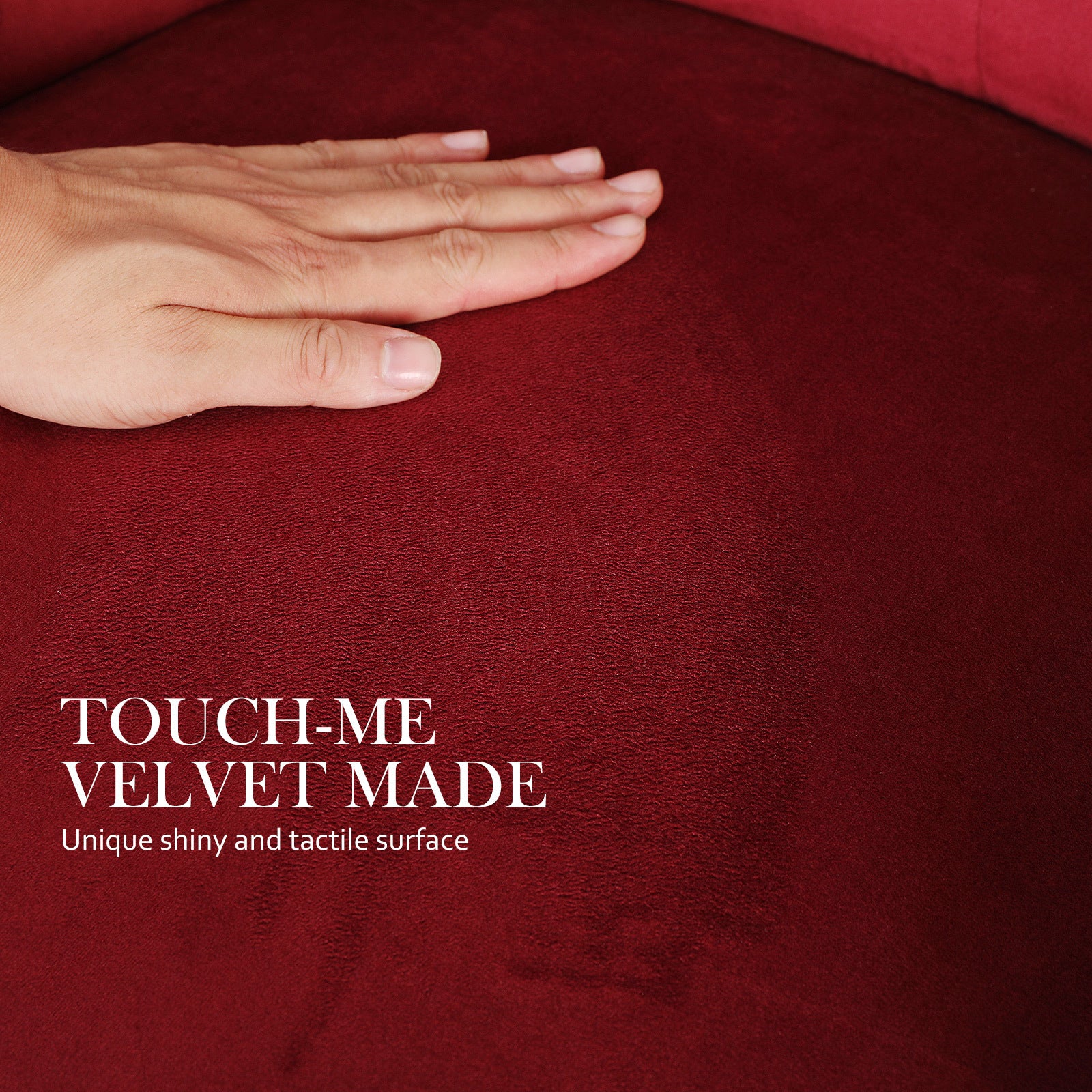 La Bella Bordeaux Red French Provincial Dining Chair Ring Studded Lisse Velvet Rubberwood-Furniture > Bar Stools & Chairs-PEROZ Accessories